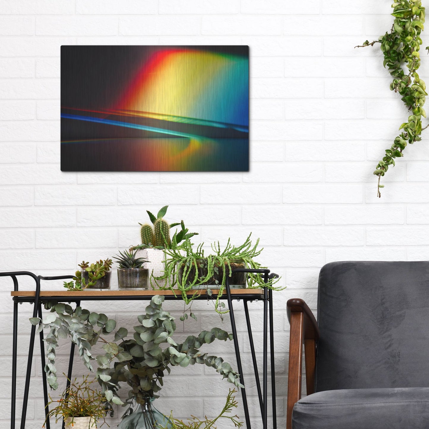 Luxe Metal Art 'Sculptural Prism' by Luxe Portfolio, Metal Wall Art,16x12
