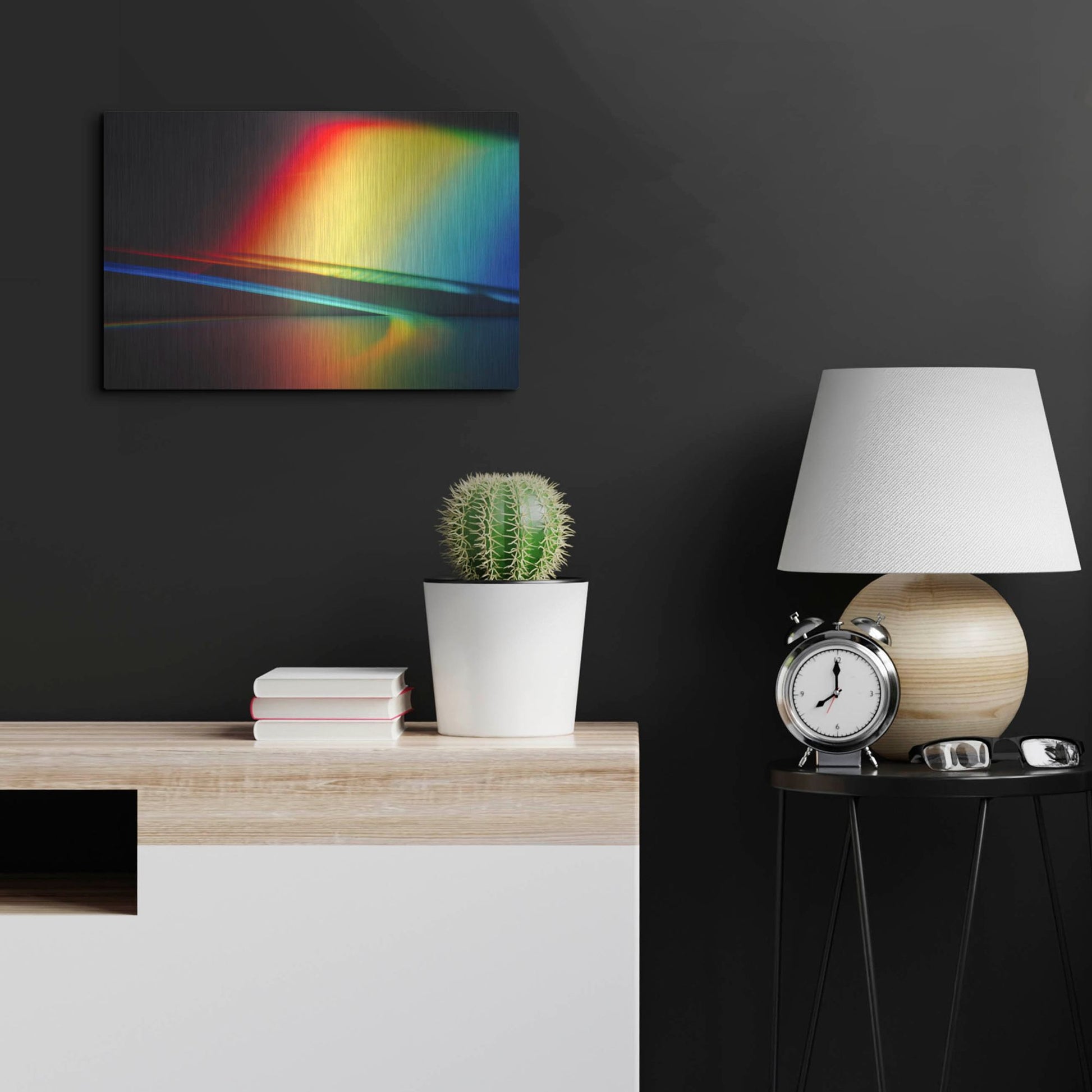 Luxe Metal Art 'Sculptural Prism' by Luxe Portfolio, Metal Wall Art,24x16