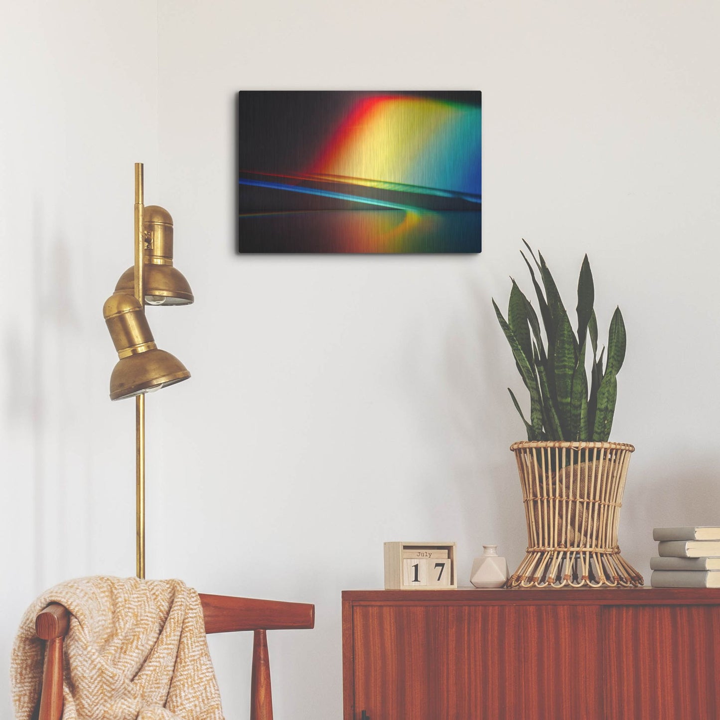 Luxe Metal Art 'Sculptural Prism' by Luxe Portfolio, Metal Wall Art,24x16
