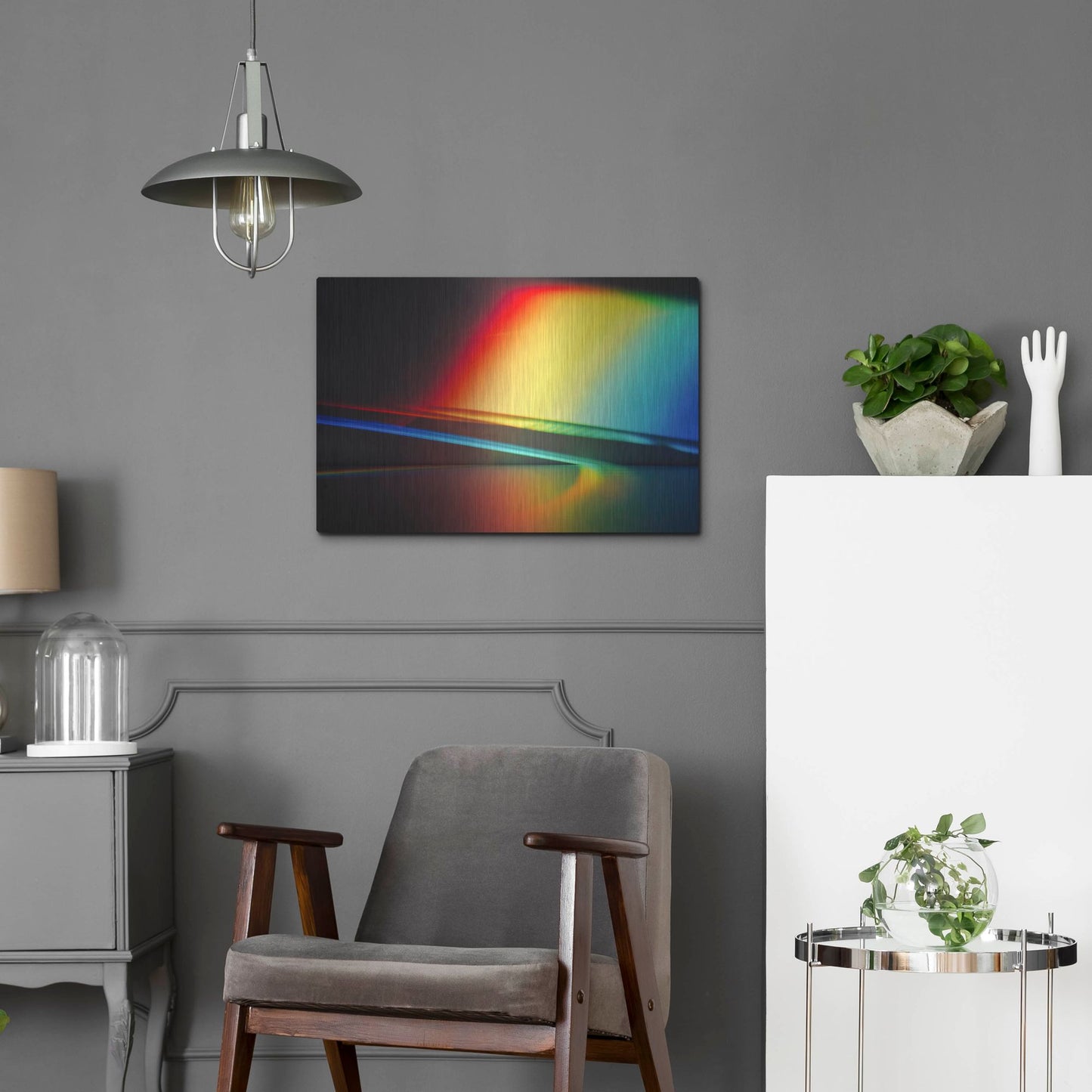 Luxe Metal Art 'Sculptural Prism' by Luxe Portfolio, Metal Wall Art,24x16
