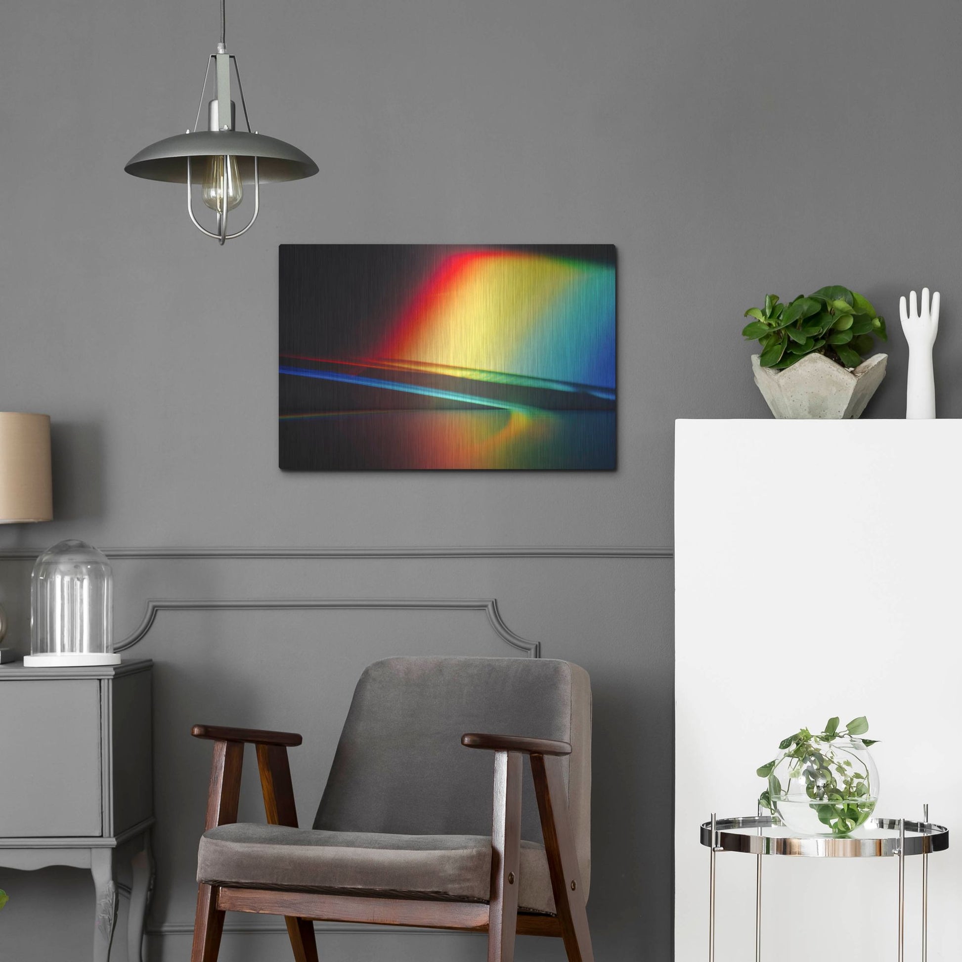 Luxe Metal Art 'Sculptural Prism' by Luxe Portfolio, Metal Wall Art,24x16