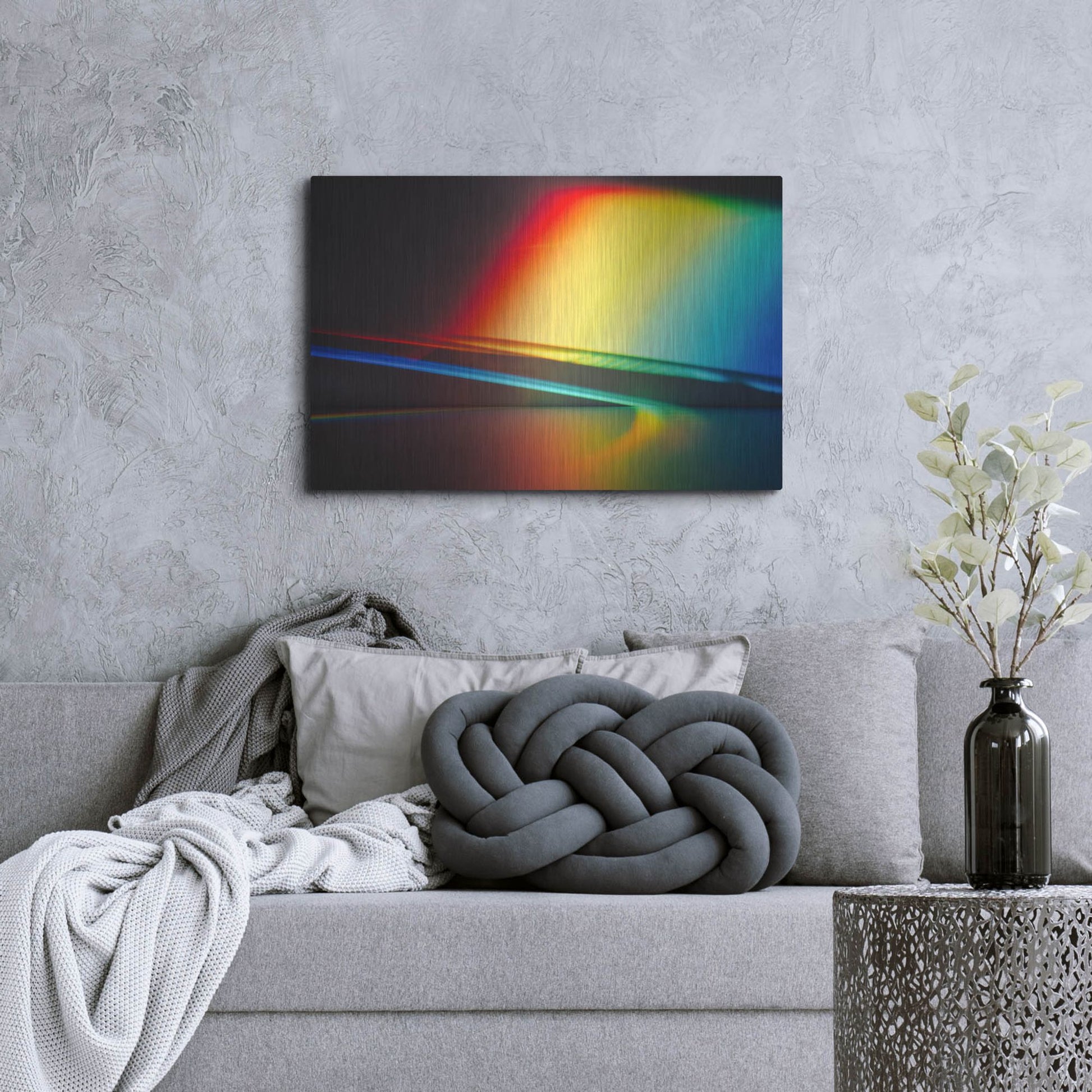 Luxe Metal Art 'Sculptural Prism' by Luxe Portfolio, Metal Wall Art,36x24