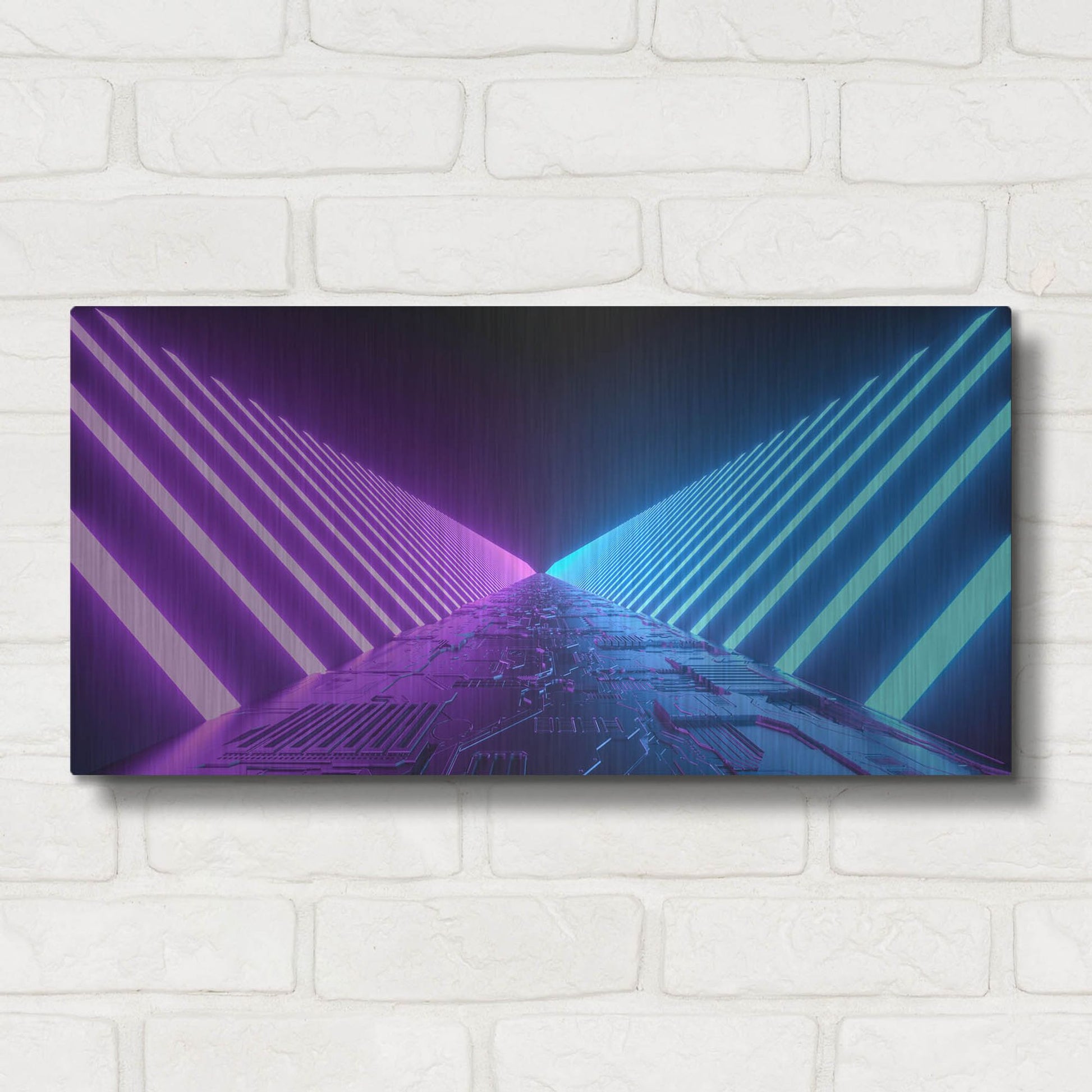 Luxe Metal Art 'Sci Fi Road' by Luxe Portfolio, Metal Wall Art,24x12