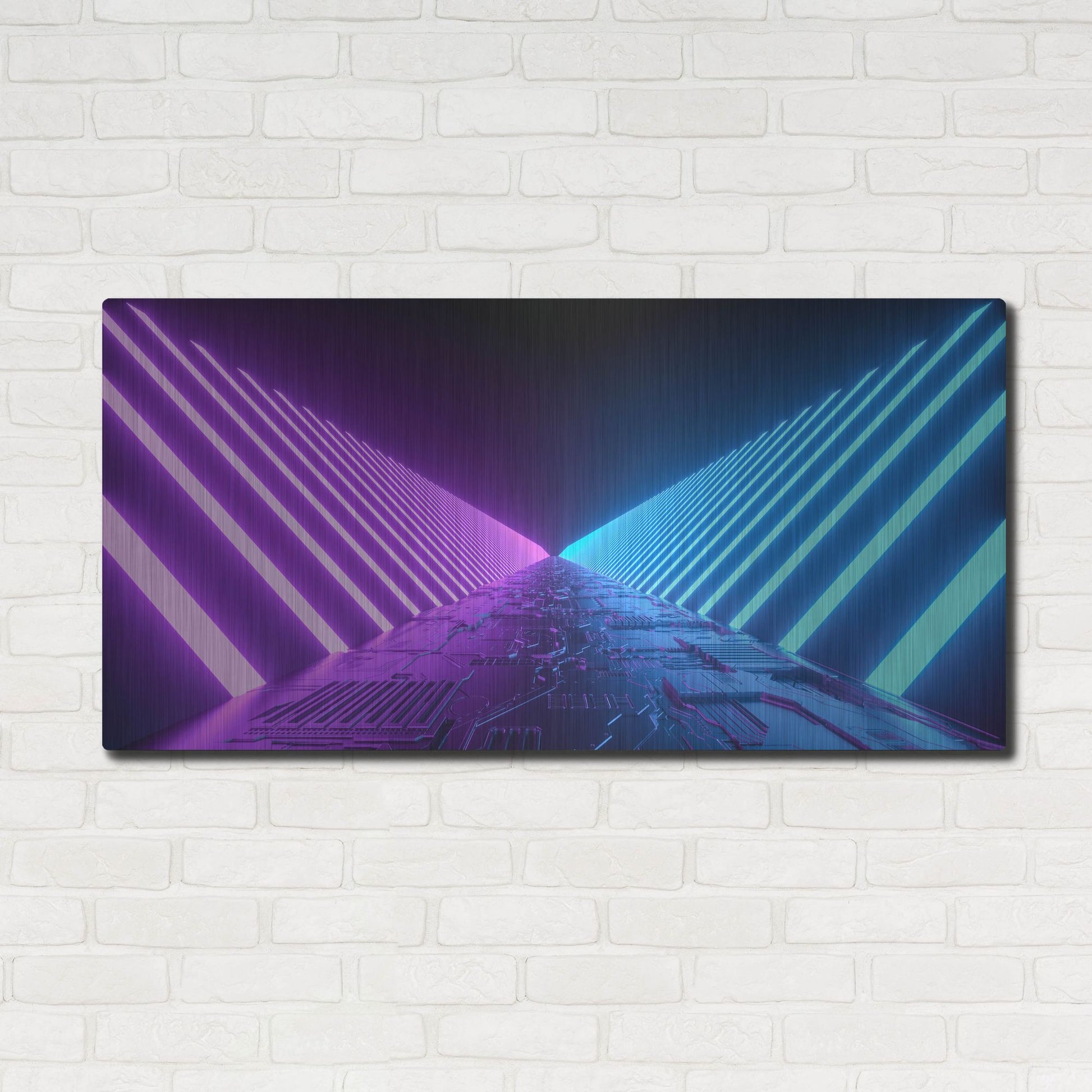 Luxe Metal Art 'Sci Fi Road' by Luxe Portfolio, Metal Wall Art,48x24