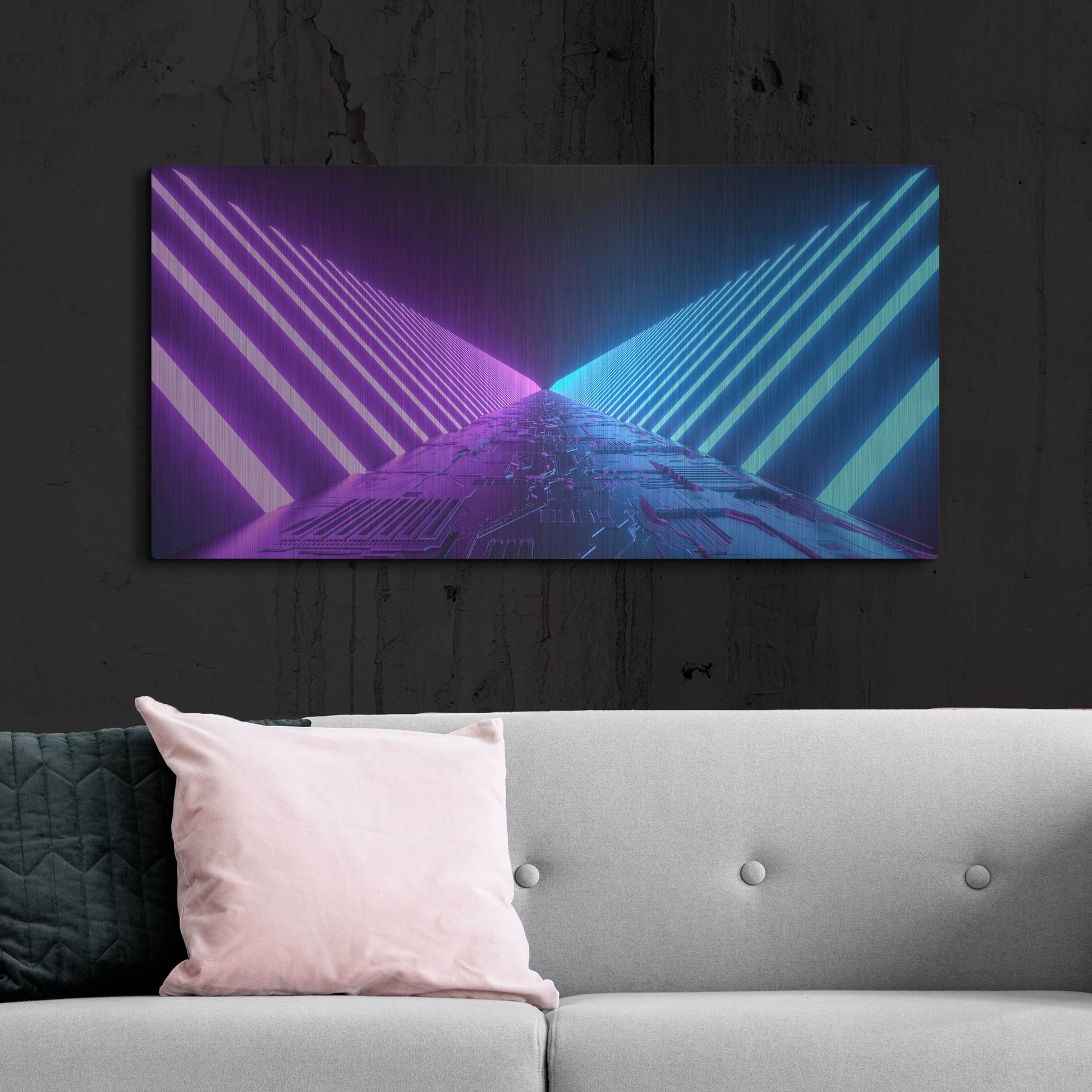 Luxe Metal Art 'Sci Fi Road' by Luxe Portfolio, Metal Wall Art,48x24