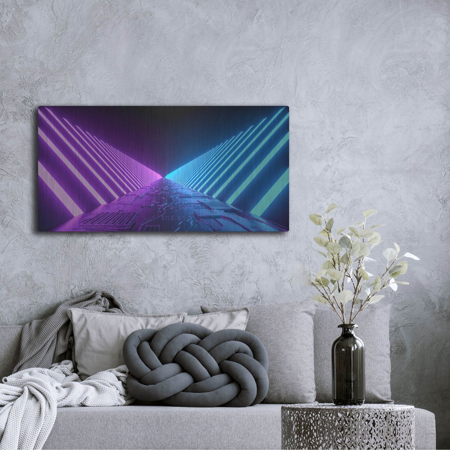 Luxe Metal Art 'Sci Fi Road' by Luxe Portfolio, Metal Wall Art,48x24