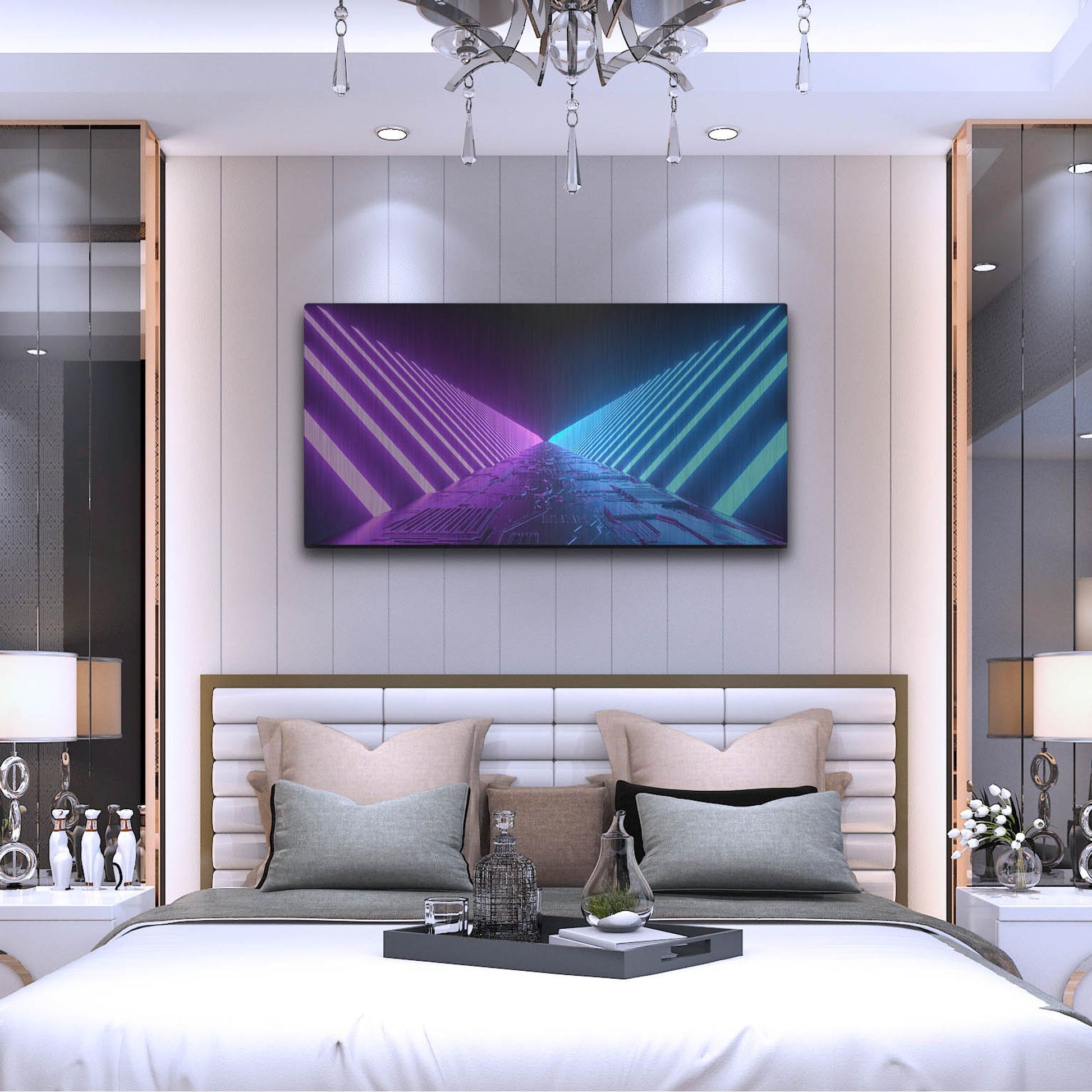 Luxe Metal Art 'Sci Fi Road' by Luxe Portfolio, Metal Wall Art,48x24