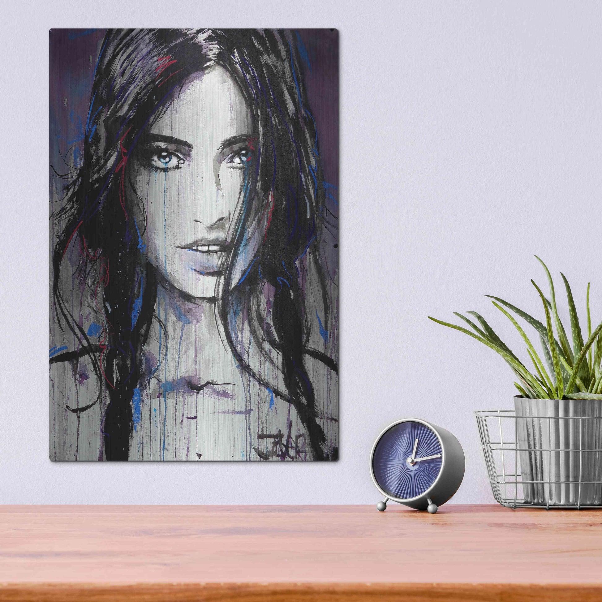 Luxe Metal Art 'Formica' by Loui Jover, Metal Wall Art,12x16