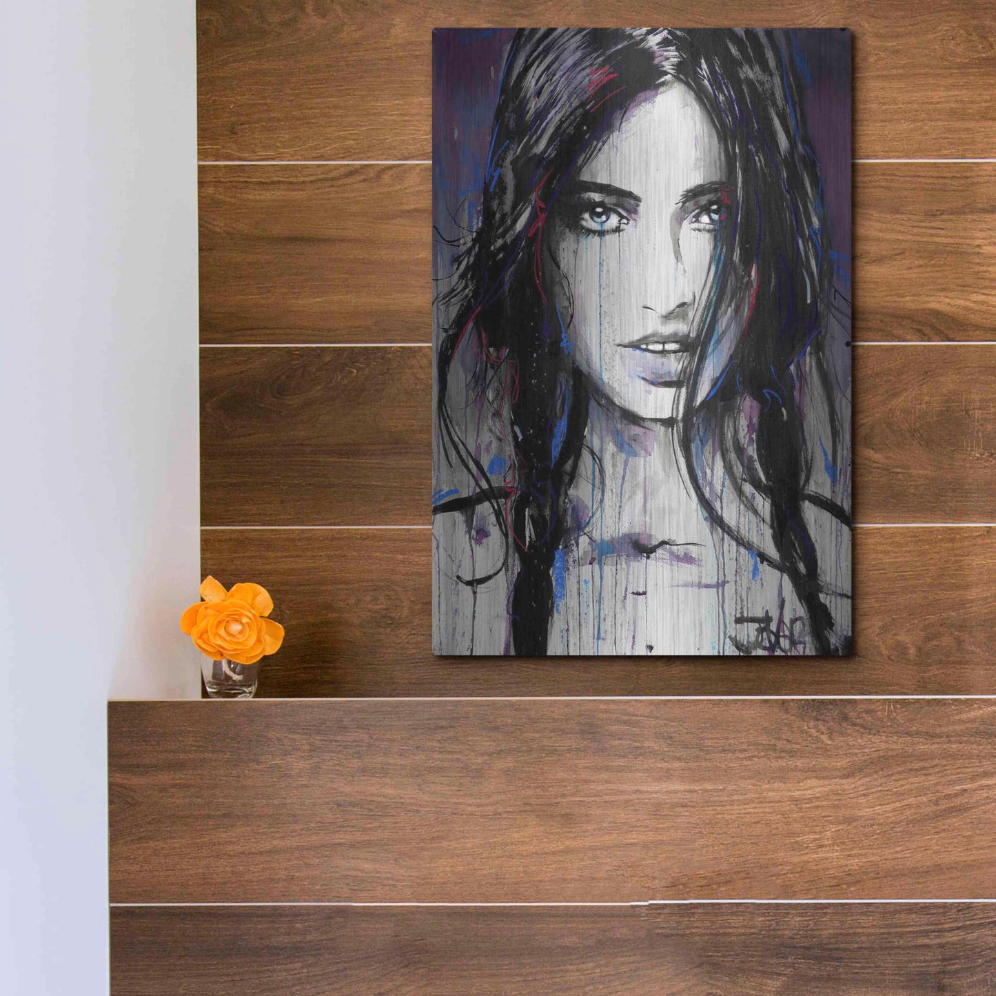 Luxe Metal Art 'Formica' by Loui Jover, Metal Wall Art,12x16