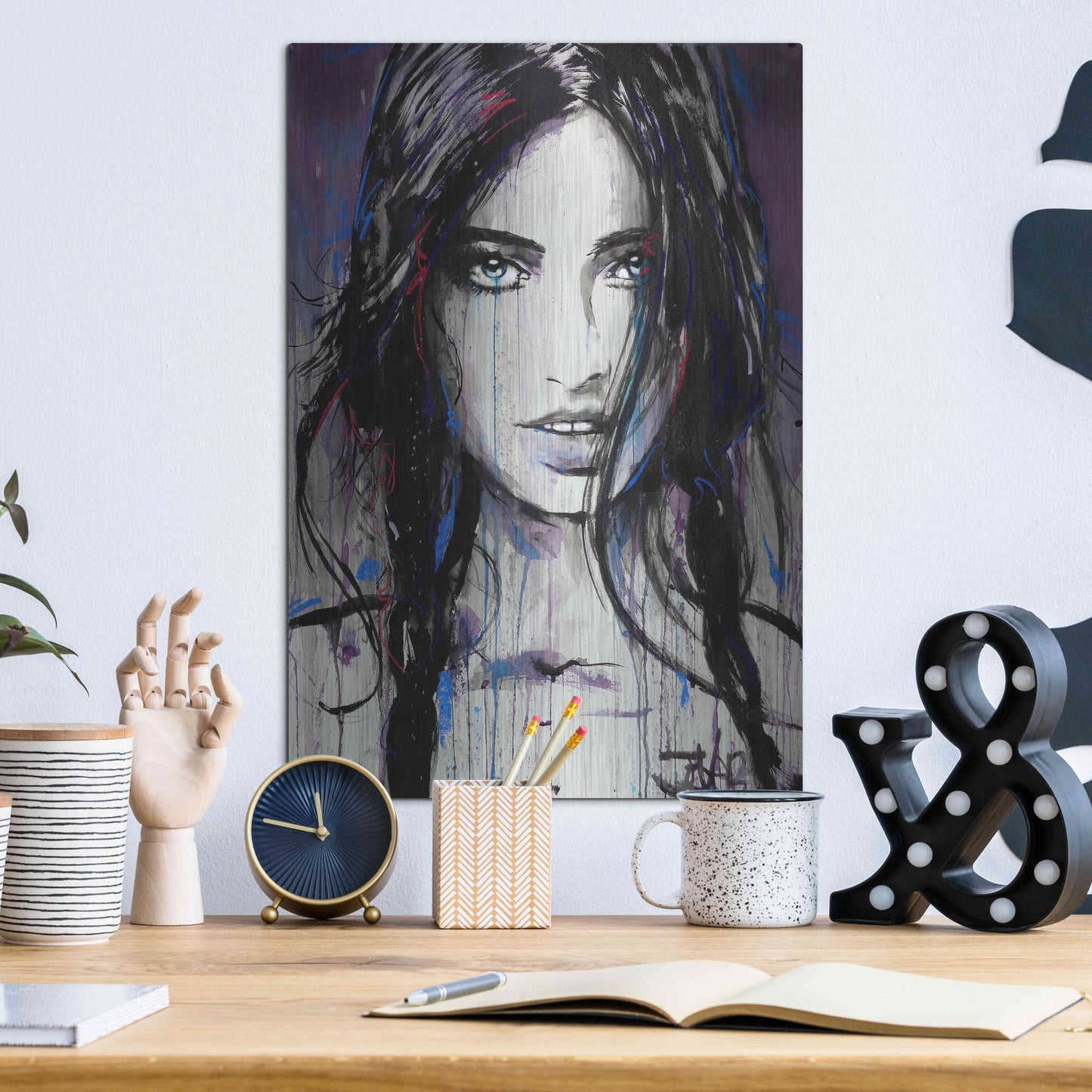 Luxe Metal Art 'Formica' by Loui Jover, Metal Wall Art,12x16