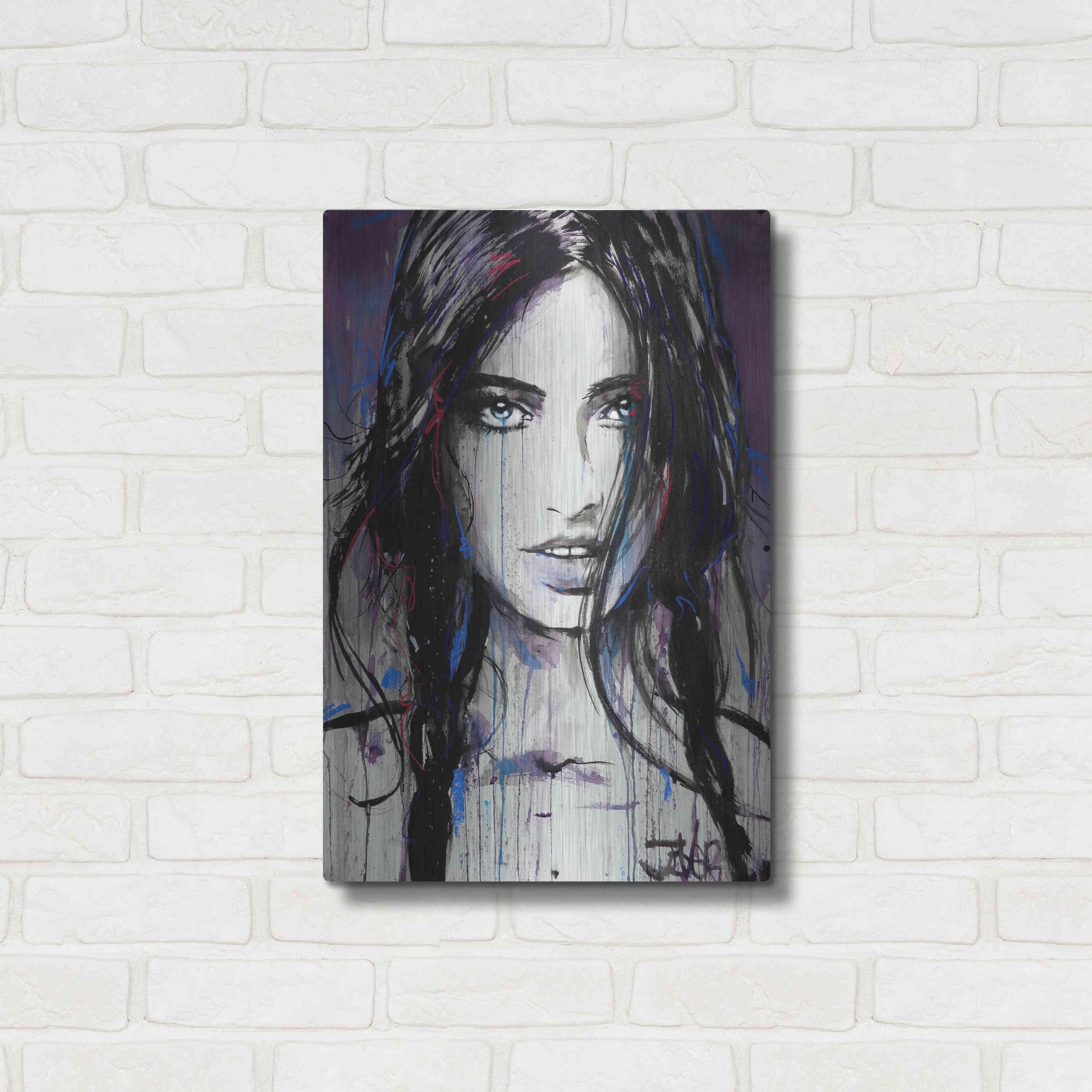 Luxe Metal Art 'Formica' by Loui Jover, Metal Wall Art,16x24