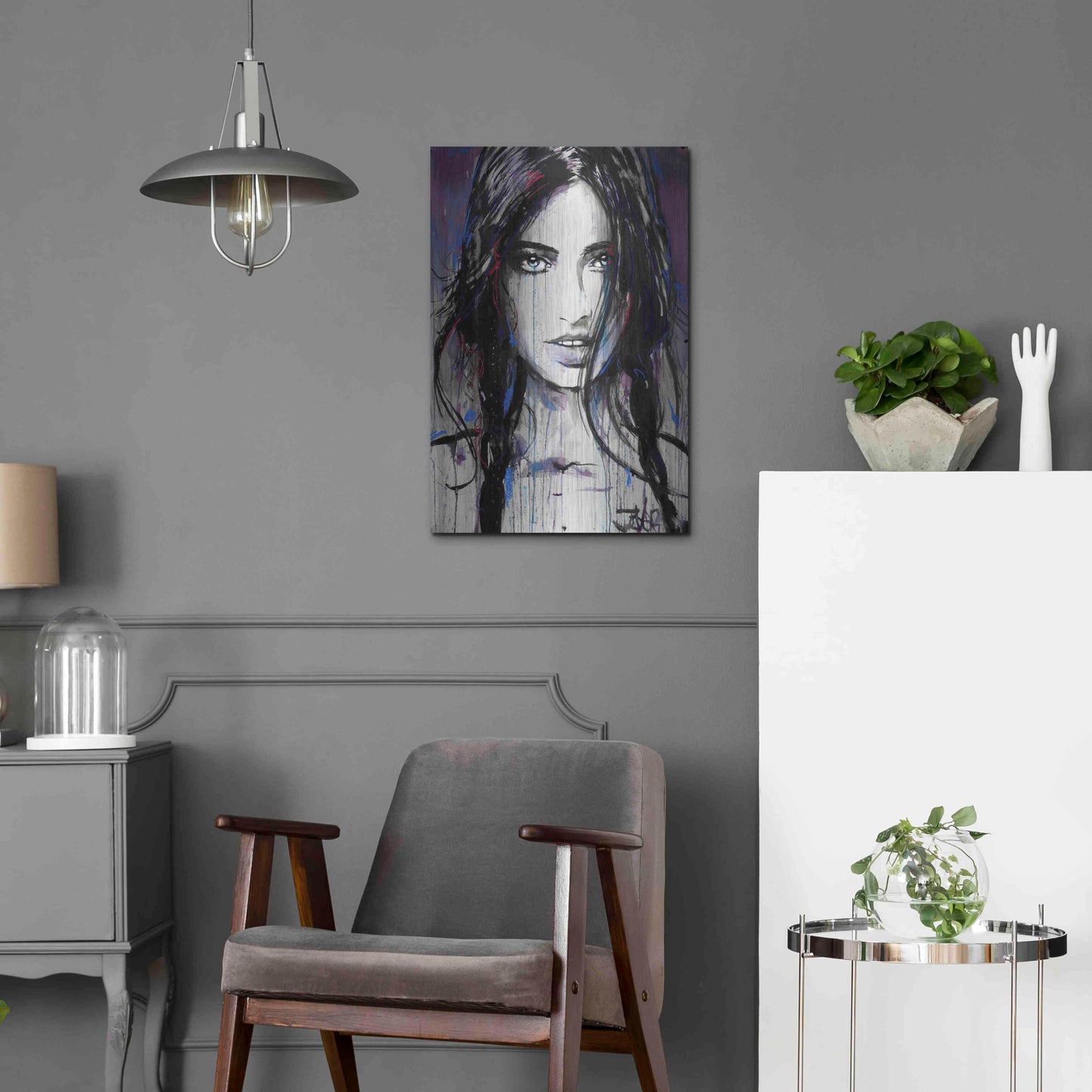 Luxe Metal Art 'Formica' by Loui Jover, Metal Wall Art,16x24