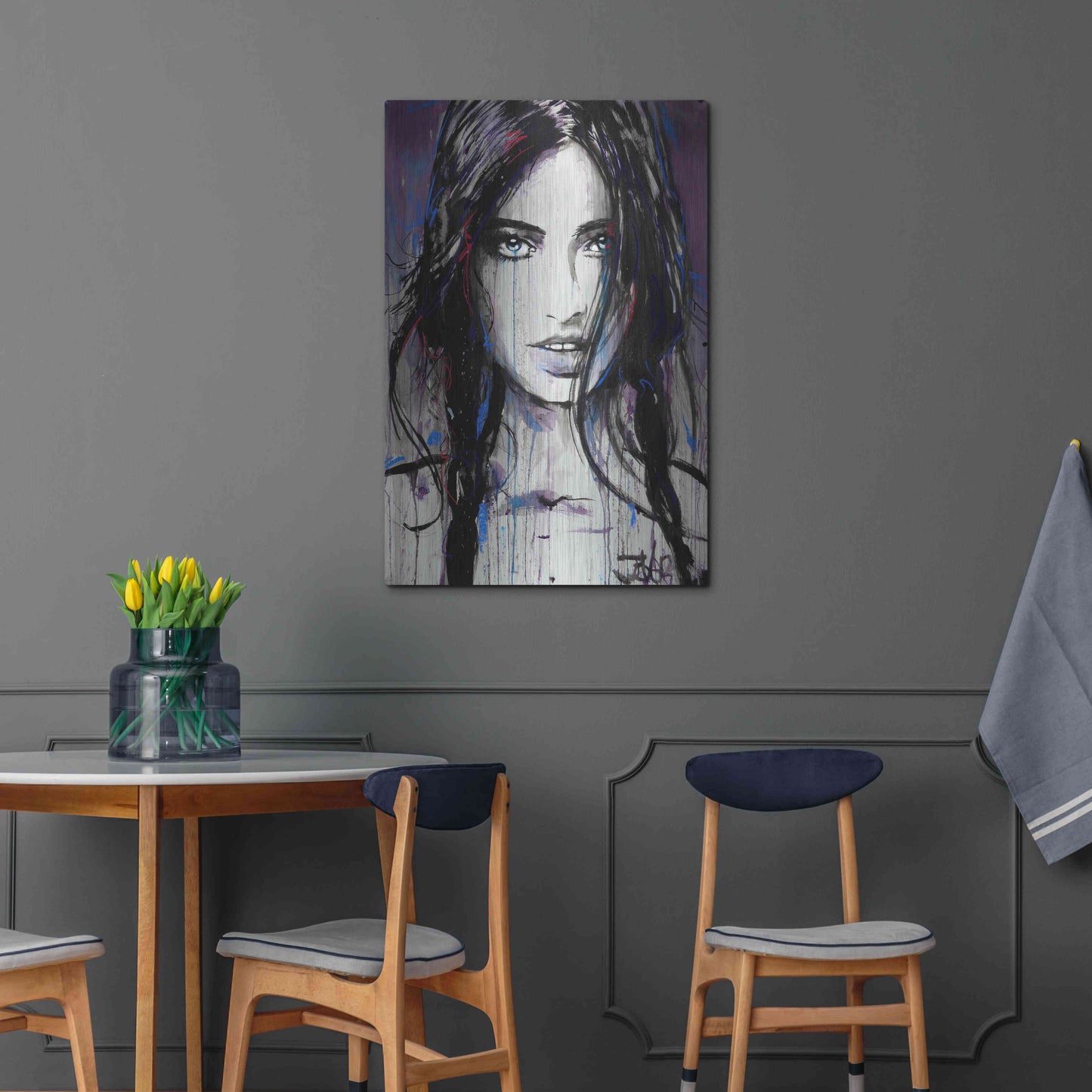 Luxe Metal Art 'Formica' by Loui Jover, Metal Wall Art,24x36