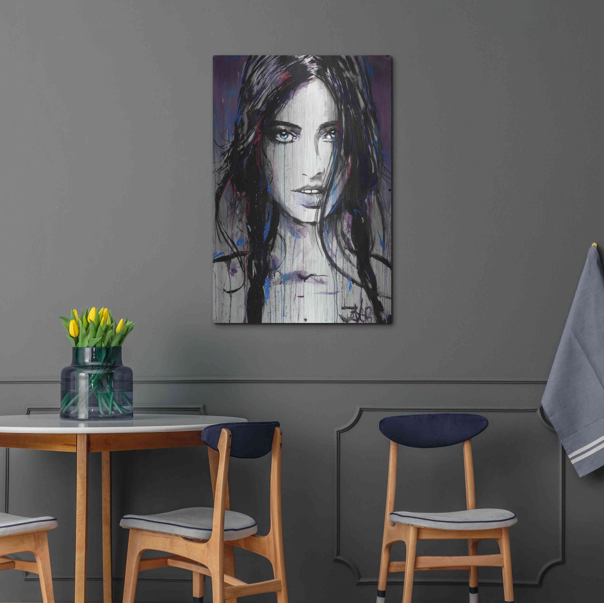 Luxe Metal Art 'Formica' by Loui Jover, Metal Wall Art,24x36