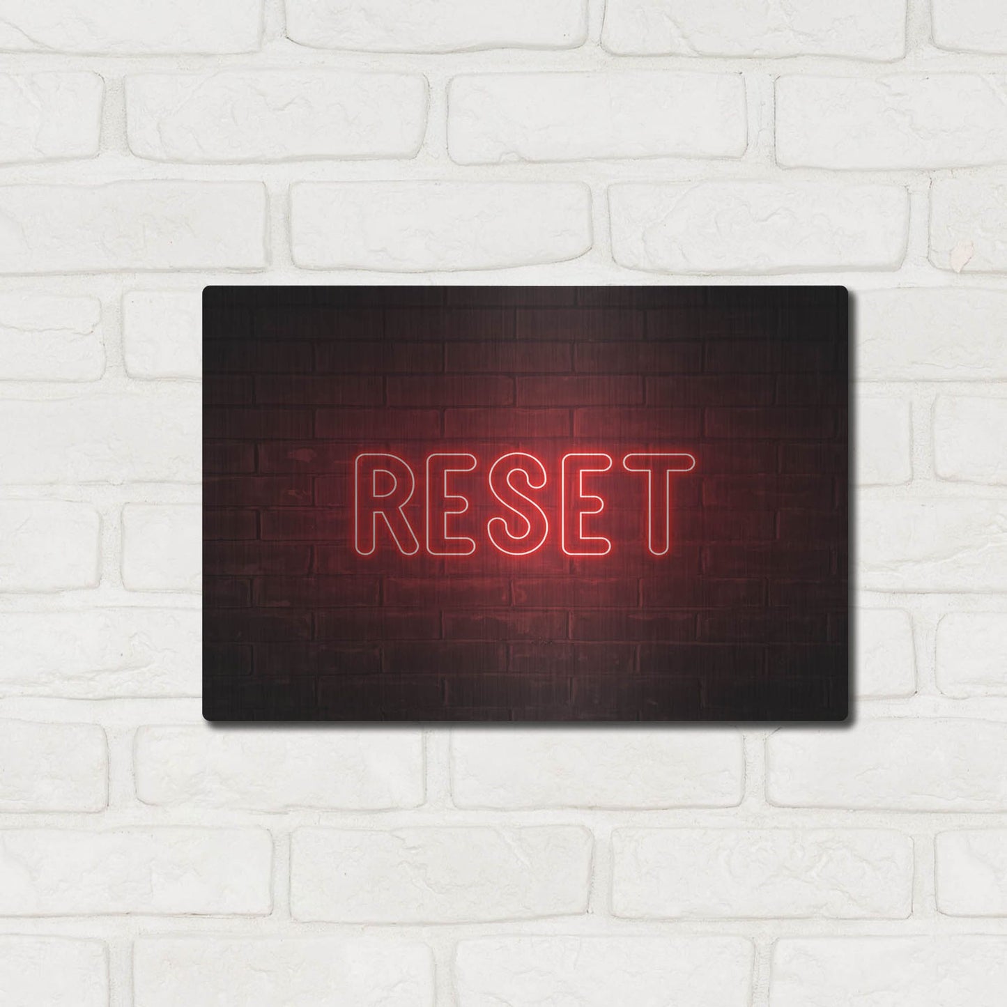 Luxe Metal Art 'Reset' by Luxe Portfolio, Metal Wall Art,16x12