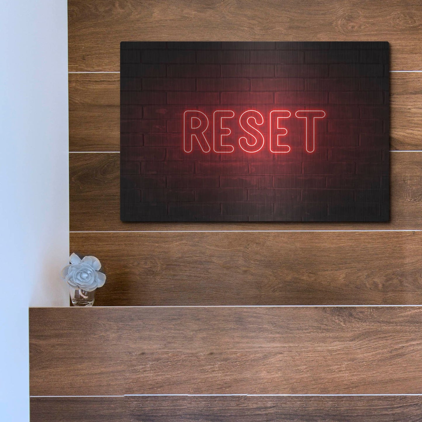 Luxe Metal Art 'Reset' by Luxe Portfolio, Metal Wall Art,16x12