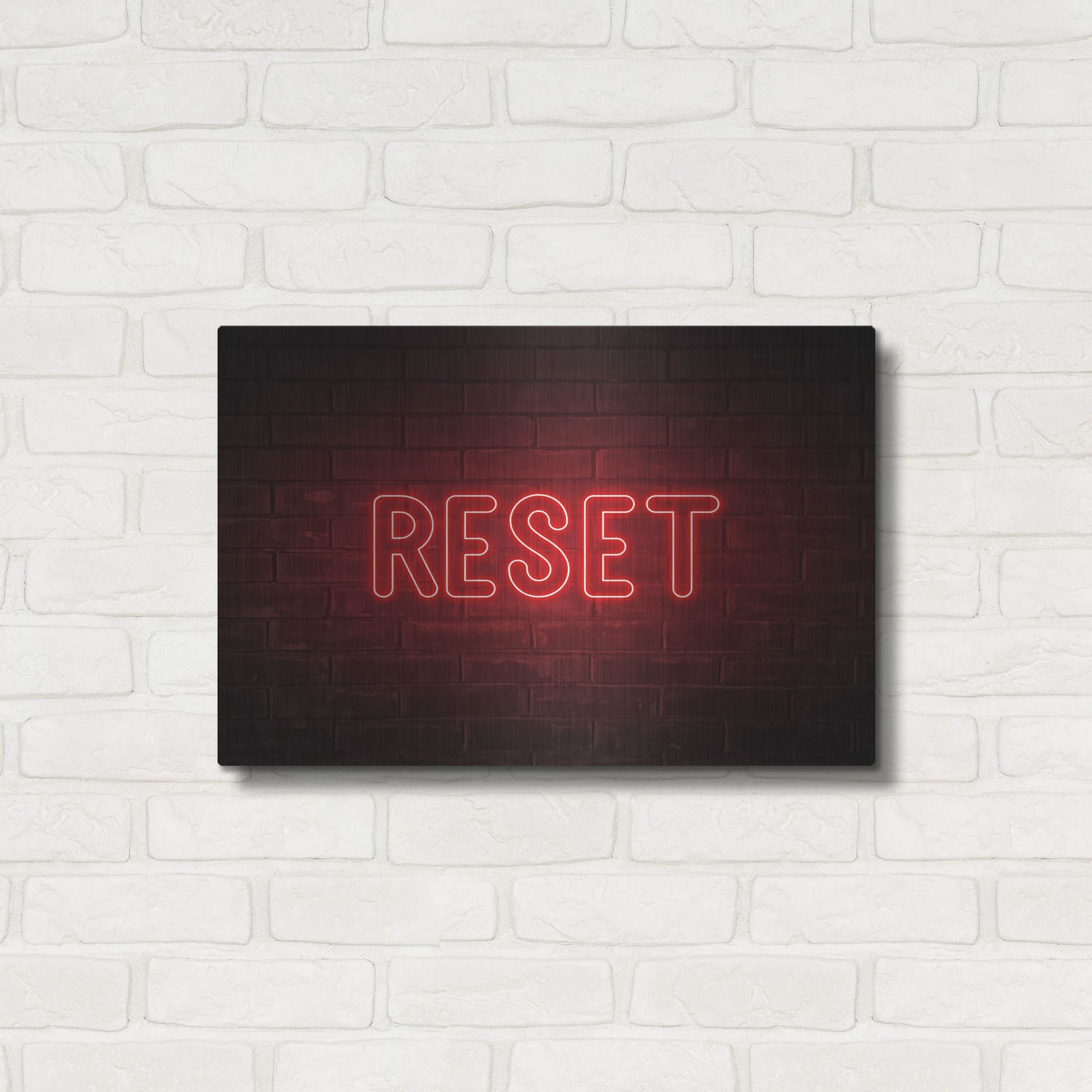 Luxe Metal Art 'Reset' by Luxe Portfolio, Metal Wall Art,24x16