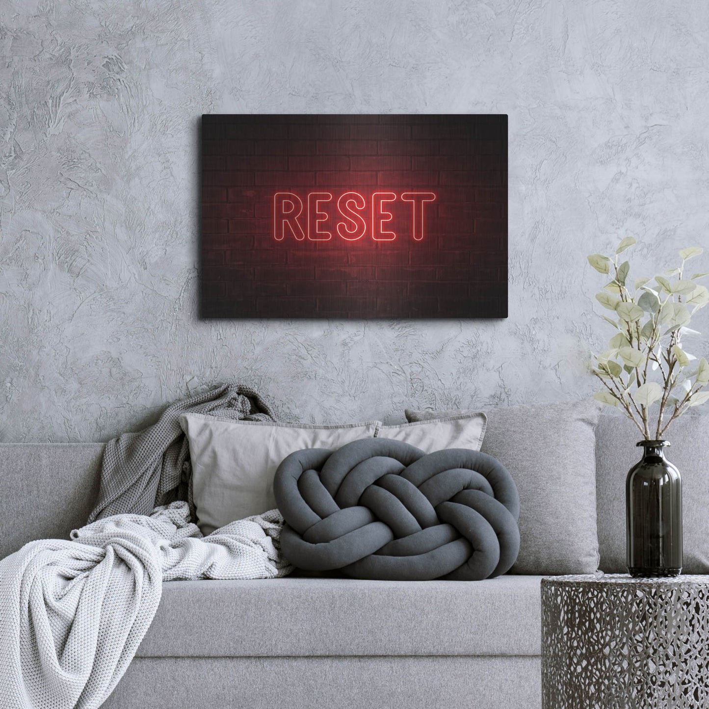 Luxe Metal Art 'Reset' by Luxe Portfolio, Metal Wall Art,36x24