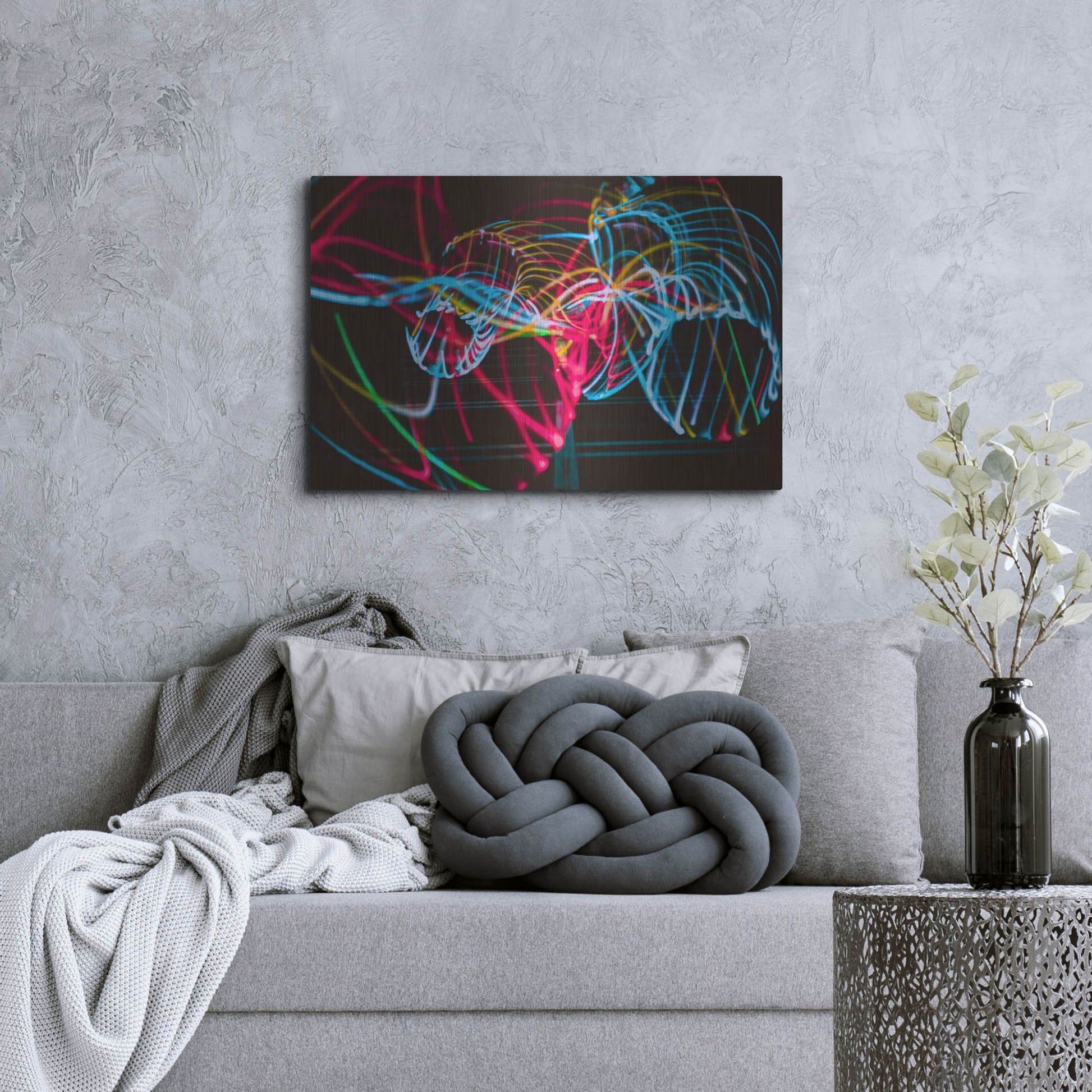 Luxe Metal Art 'Raving In Barcelona' by Luxe Portfolio, Metal Wall Art,36x24