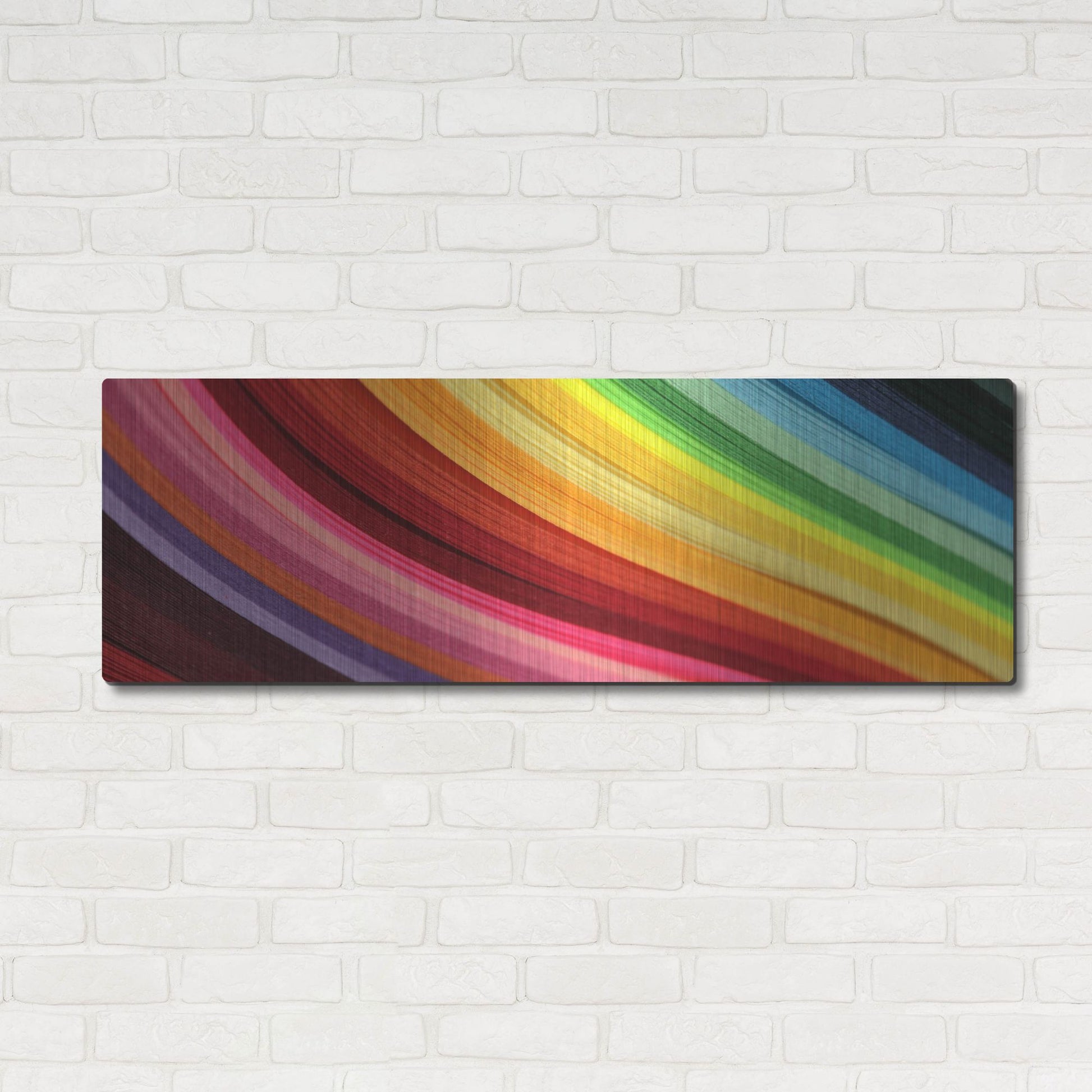 Luxe Metal Art 'Rainbow Hill' by Luxe Portfolio, Metal Wall Art,48x16