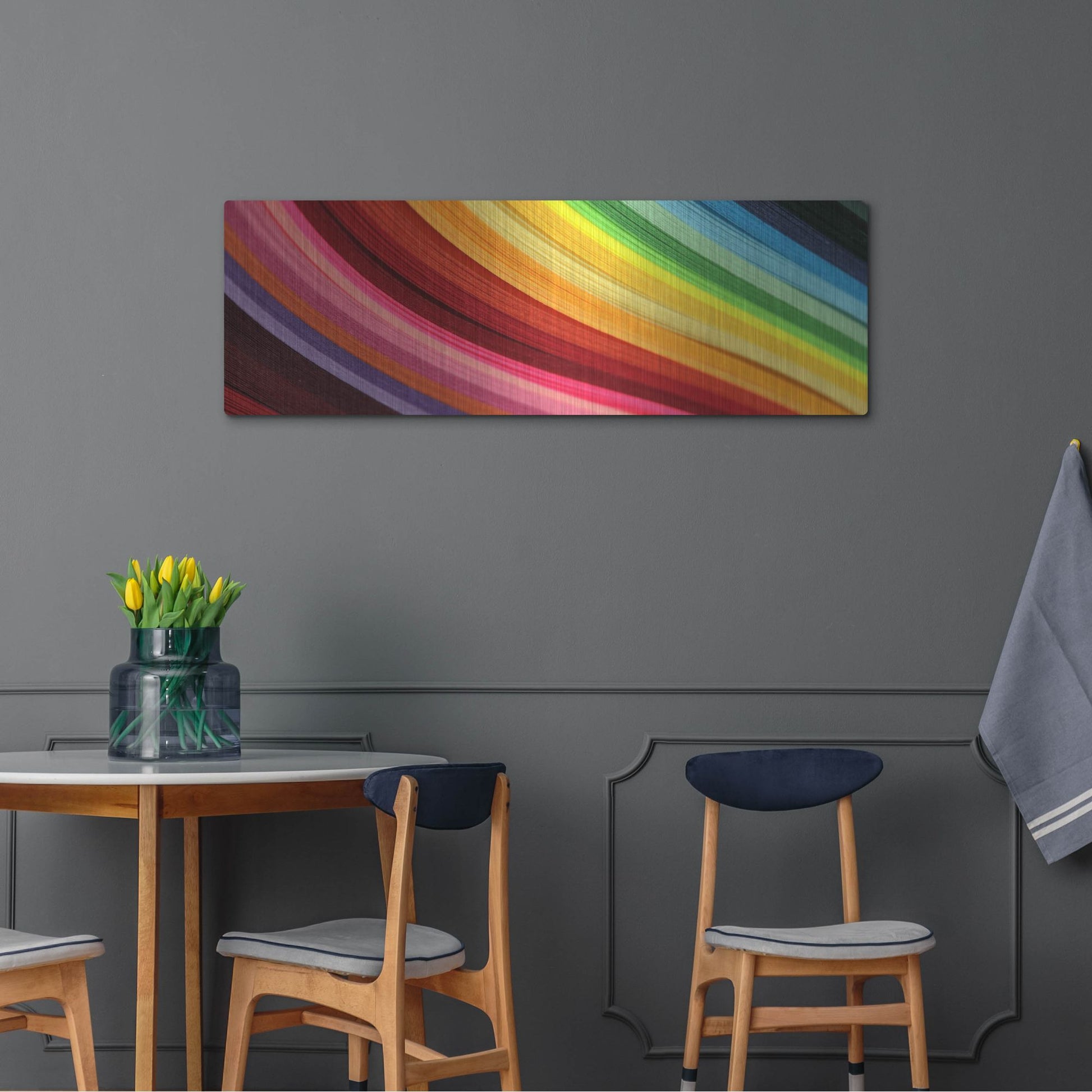 Luxe Metal Art 'Rainbow Hill' by Luxe Portfolio, Metal Wall Art,48x16