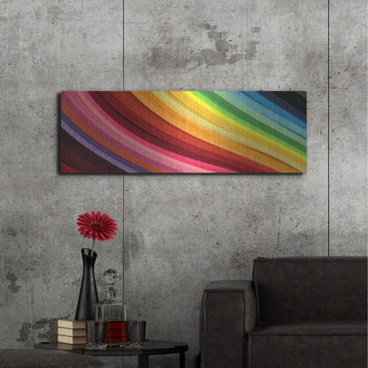 Luxe Metal Art 'Rainbow Hill' by Luxe Portfolio, Metal Wall Art,48x16