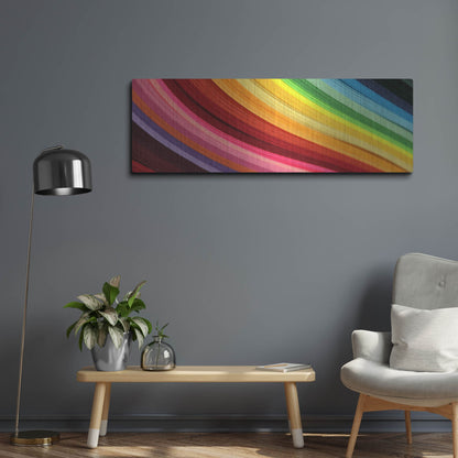 Luxe Metal Art 'Rainbow Hill' by Luxe Portfolio, Metal Wall Art,48x16