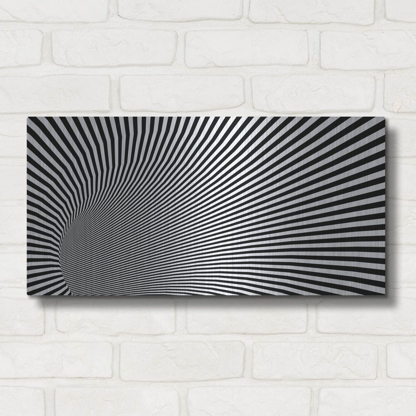 Luxe Metal Art 'Psychedelic Twisted Circle' by Luxe Portfolio, Metal Wall Art,24x12