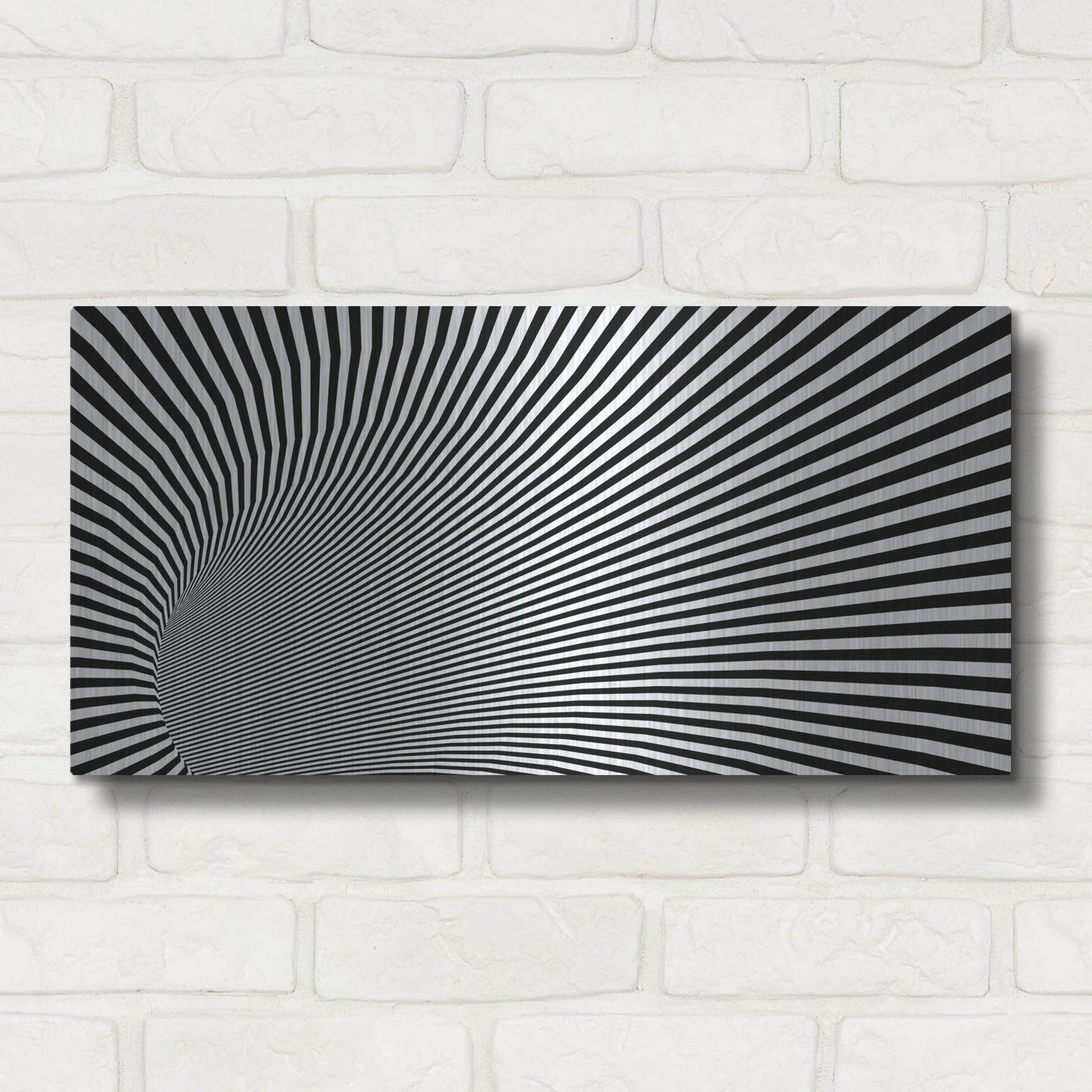 Luxe Metal Art 'Psychedelic Twisted Circle' by Luxe Portfolio, Metal Wall Art,24x12