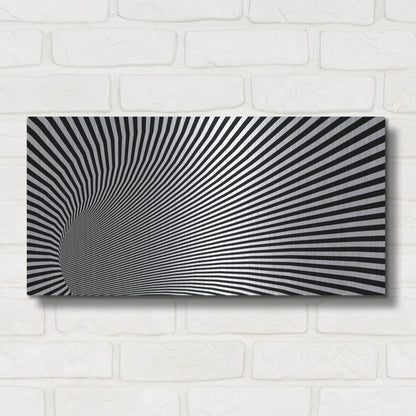 Luxe Metal Art 'Psychedelic Twisted Circle' by Luxe Portfolio, Metal Wall Art,24x12