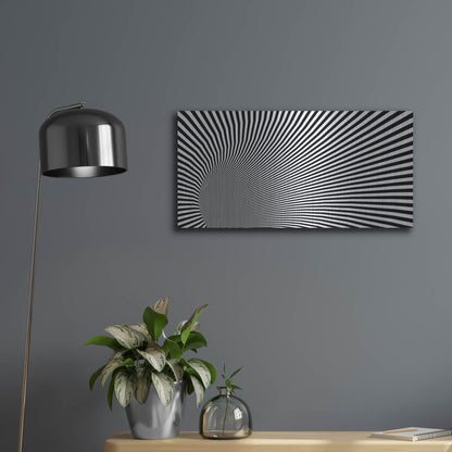 Luxe Metal Art 'Psychedelic Twisted Circle' by Luxe Portfolio, Metal Wall Art,24x12