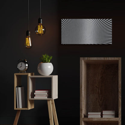 Luxe Metal Art 'Psychedelic Twisted Circle' by Luxe Portfolio, Metal Wall Art,24x12