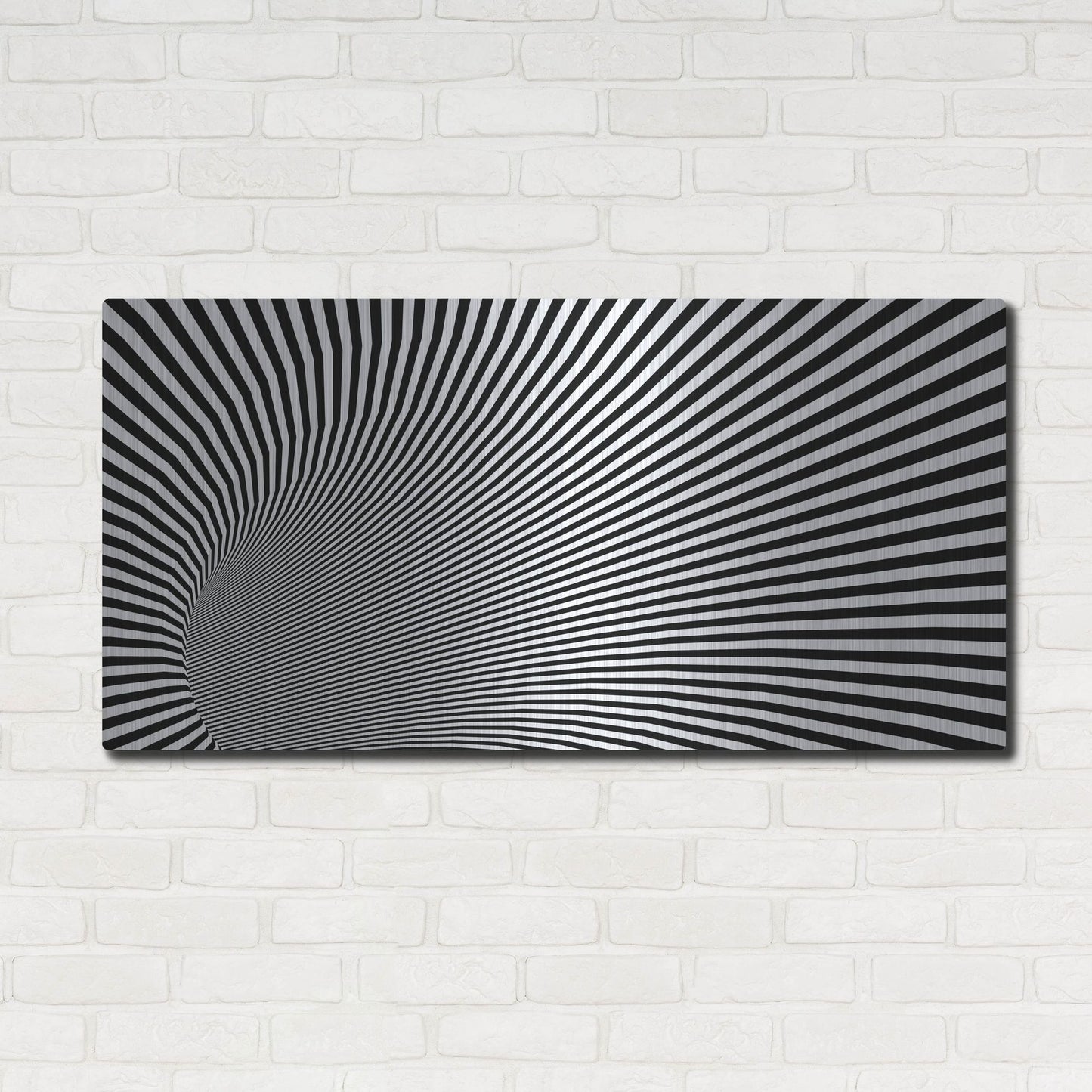 Luxe Metal Art 'Psychedelic Twisted Circle' by Luxe Portfolio, Metal Wall Art,48x24