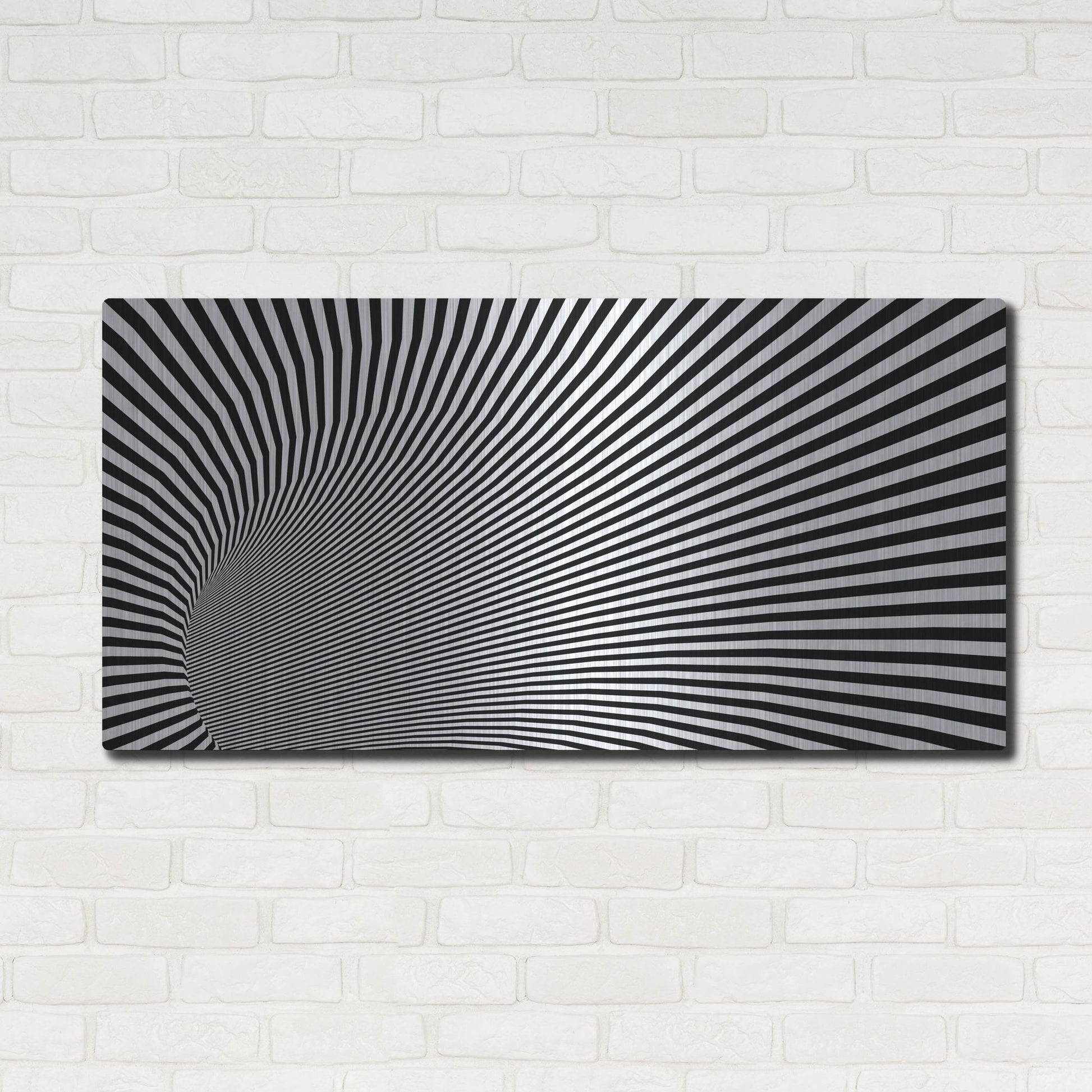 Luxe Metal Art 'Psychedelic Twisted Circle' by Luxe Portfolio, Metal Wall Art,48x24