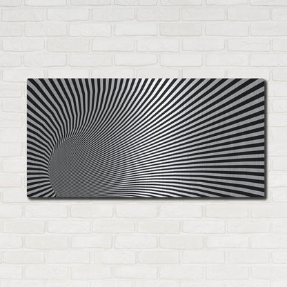 Luxe Metal Art 'Psychedelic Twisted Circle' by Luxe Portfolio, Metal Wall Art,48x24