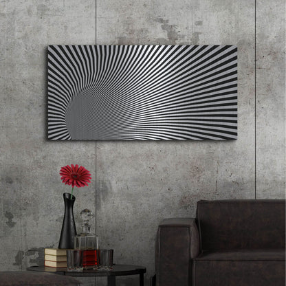 Luxe Metal Art 'Psychedelic Twisted Circle' by Luxe Portfolio, Metal Wall Art,48x24