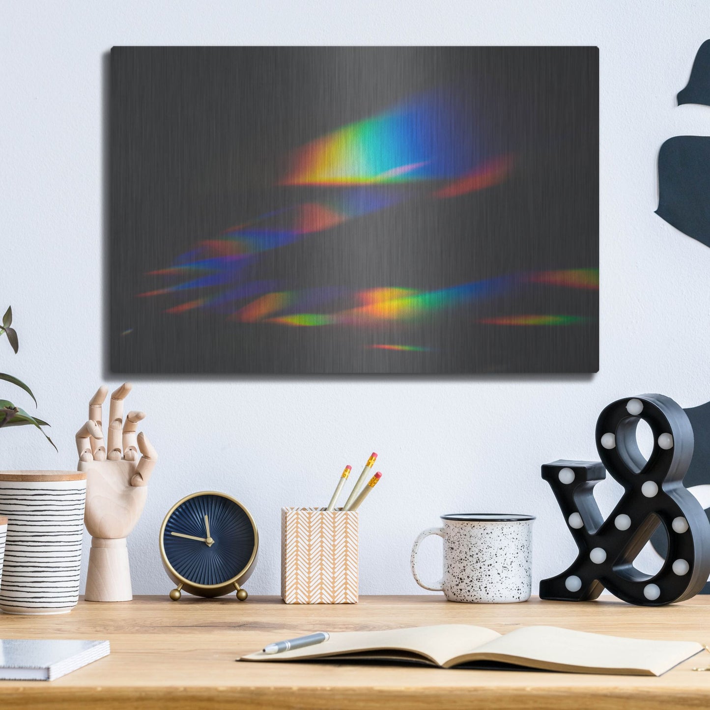 Luxe Metal Art 'Prism Rainbow 1' by Luxe Portfolio, Metal Wall Art,16x12