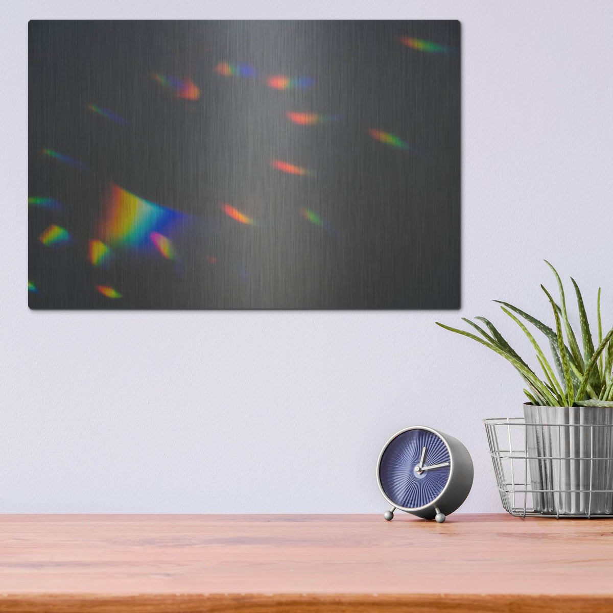 Luxe Metal Art 'Prism Rainbow 2' by Luxe Portfolio, Metal Wall Art,16x12