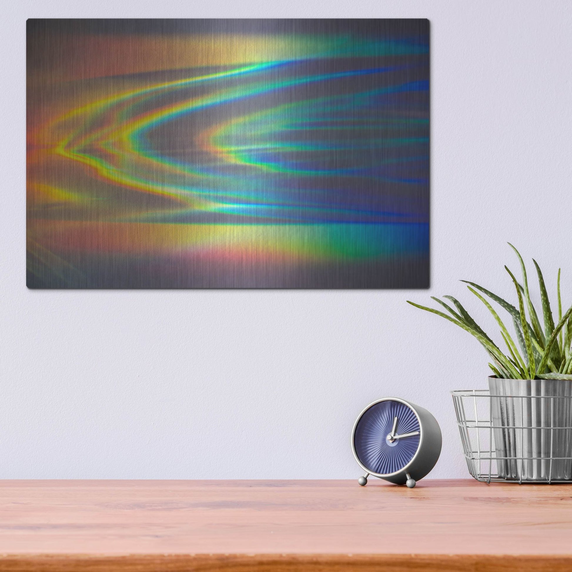 Luxe Metal Art 'Prism Ocean' by Luxe Portfolio, Metal Wall Art,16x12