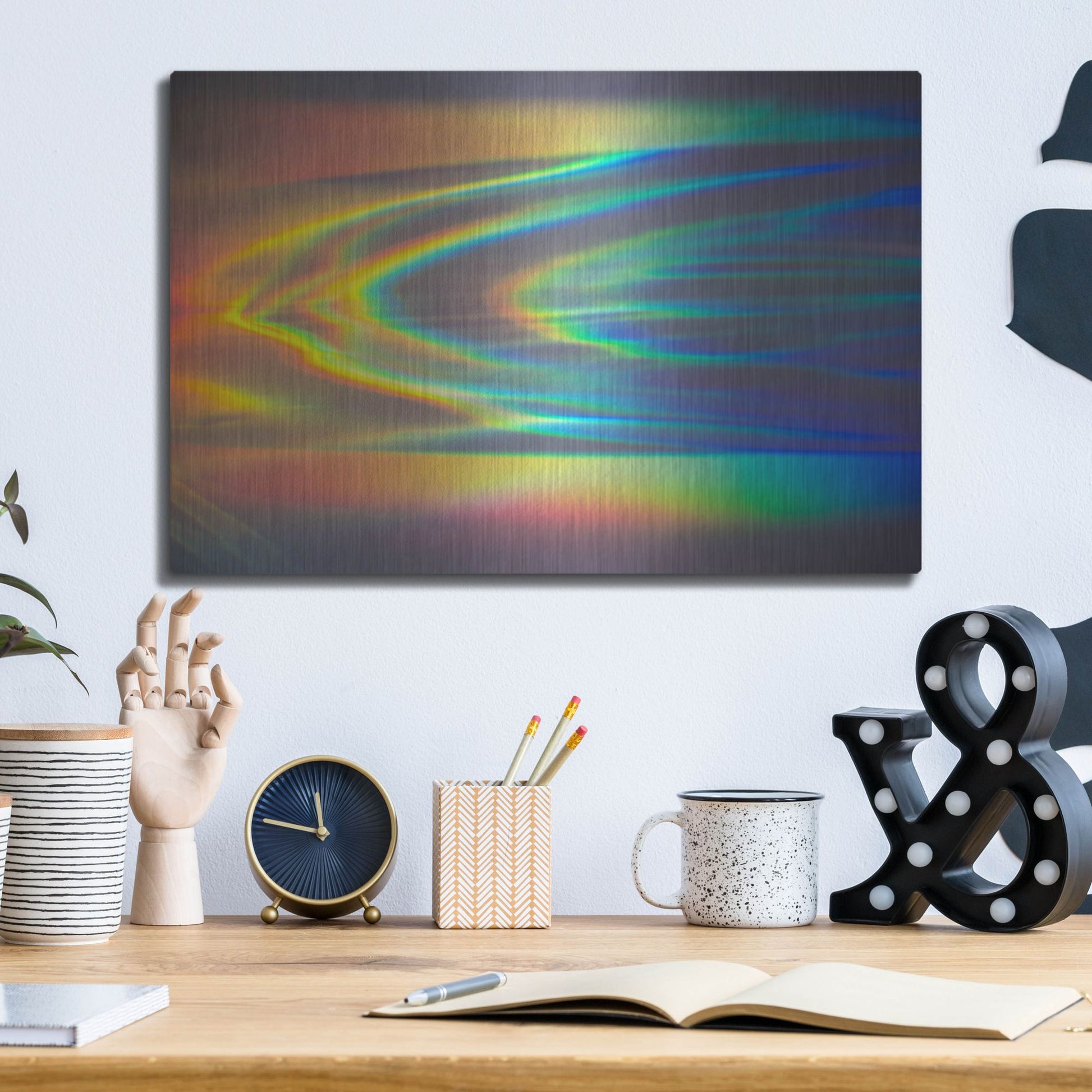 Luxe Metal Art 'Prism Ocean' by Luxe Portfolio, Metal Wall Art,16x12