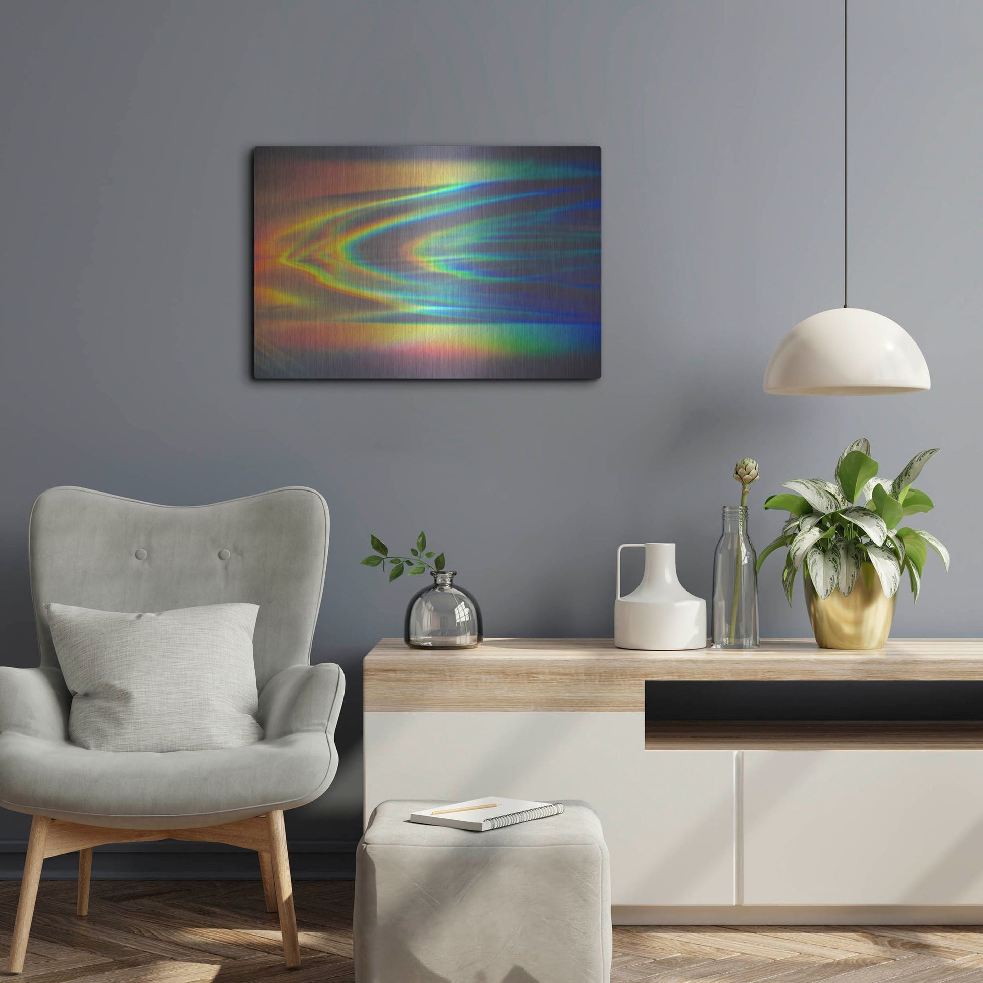 Luxe Metal Art 'Prism Ocean' by Luxe Portfolio, Metal Wall Art,24x16