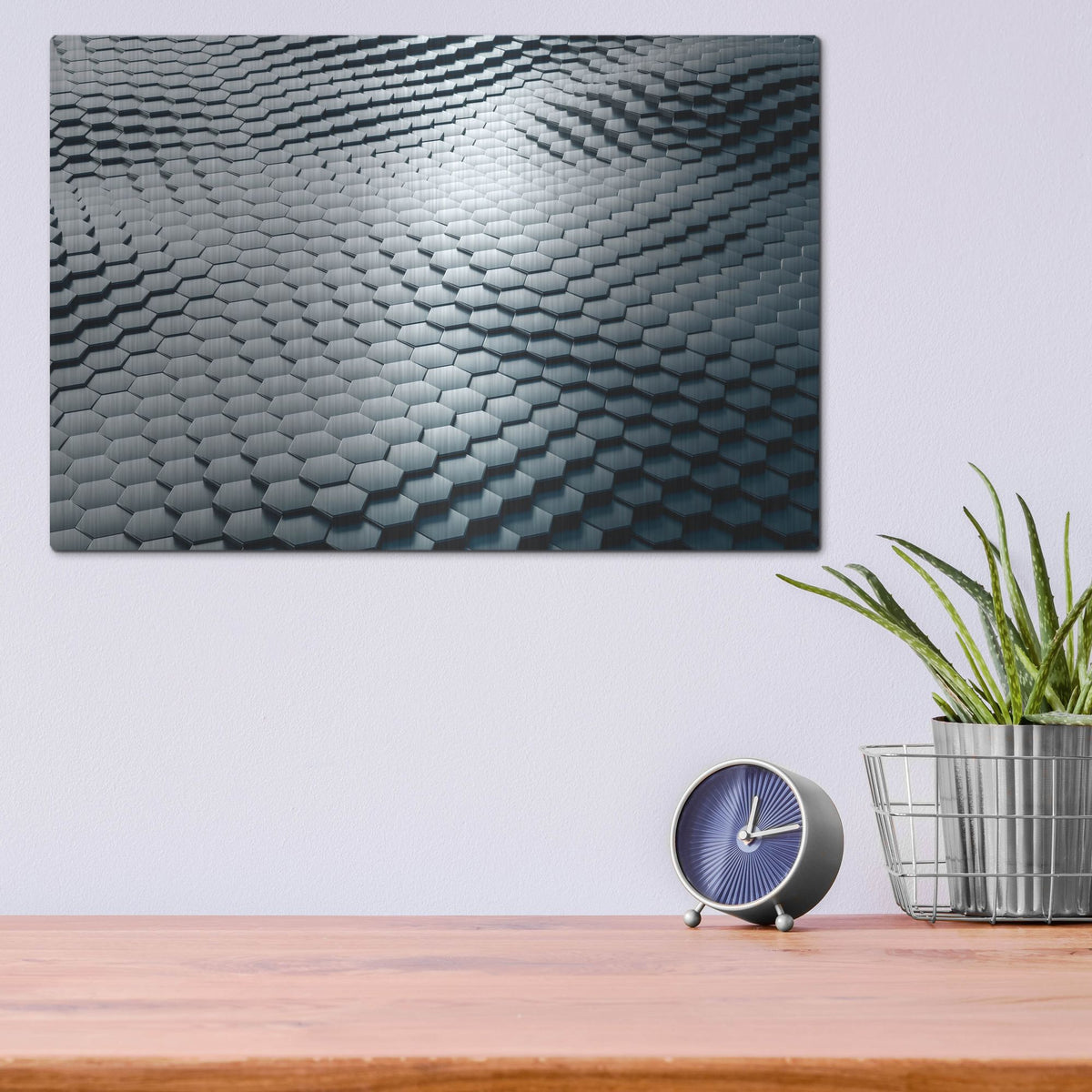 Luxe Metal Art 'Platinum Snake' by Luxe Portfolio, Metal Wall Art,16x12