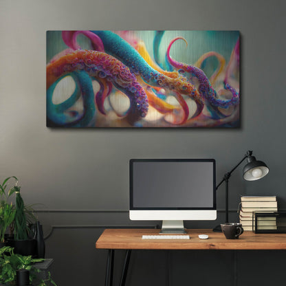 Luxe Metal Art 'Painterly Tentacles' by Luxe Portfolio, Metal Wall Art,48x24