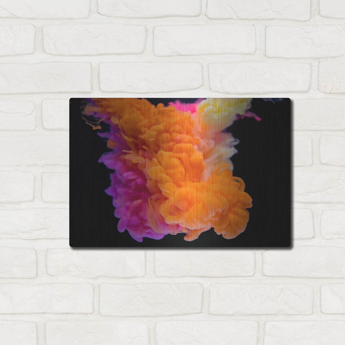 Luxe Metal Art 'Orange Burst' by Luxe Portfolio, Metal Wall Art,16x12