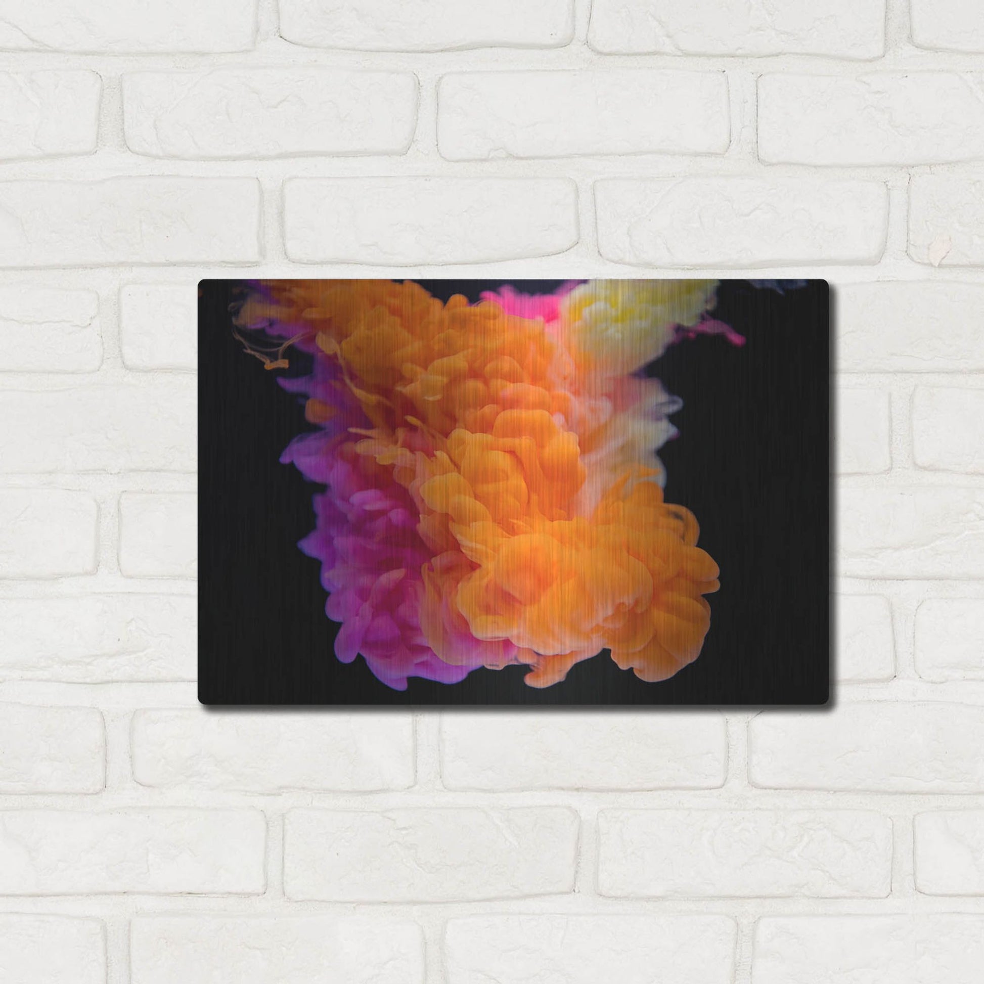 Luxe Metal Art 'Orange Burst' by Luxe Portfolio, Metal Wall Art,16x12