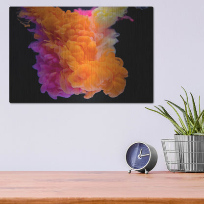 Luxe Metal Art 'Orange Burst' by Luxe Portfolio, Metal Wall Art,16x12