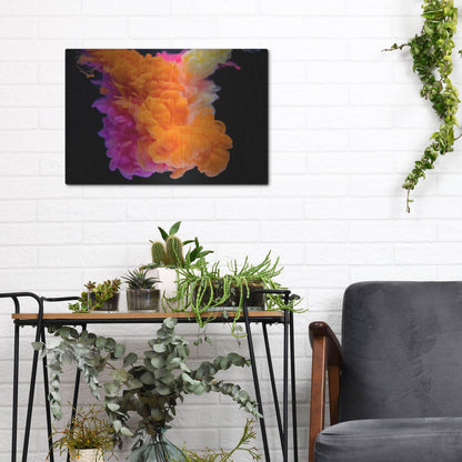 Luxe Metal Art 'Orange Burst' by Luxe Portfolio, Metal Wall Art,16x12