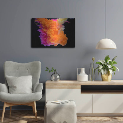 Luxe Metal Art 'Orange Burst' by Luxe Portfolio, Metal Wall Art,24x16