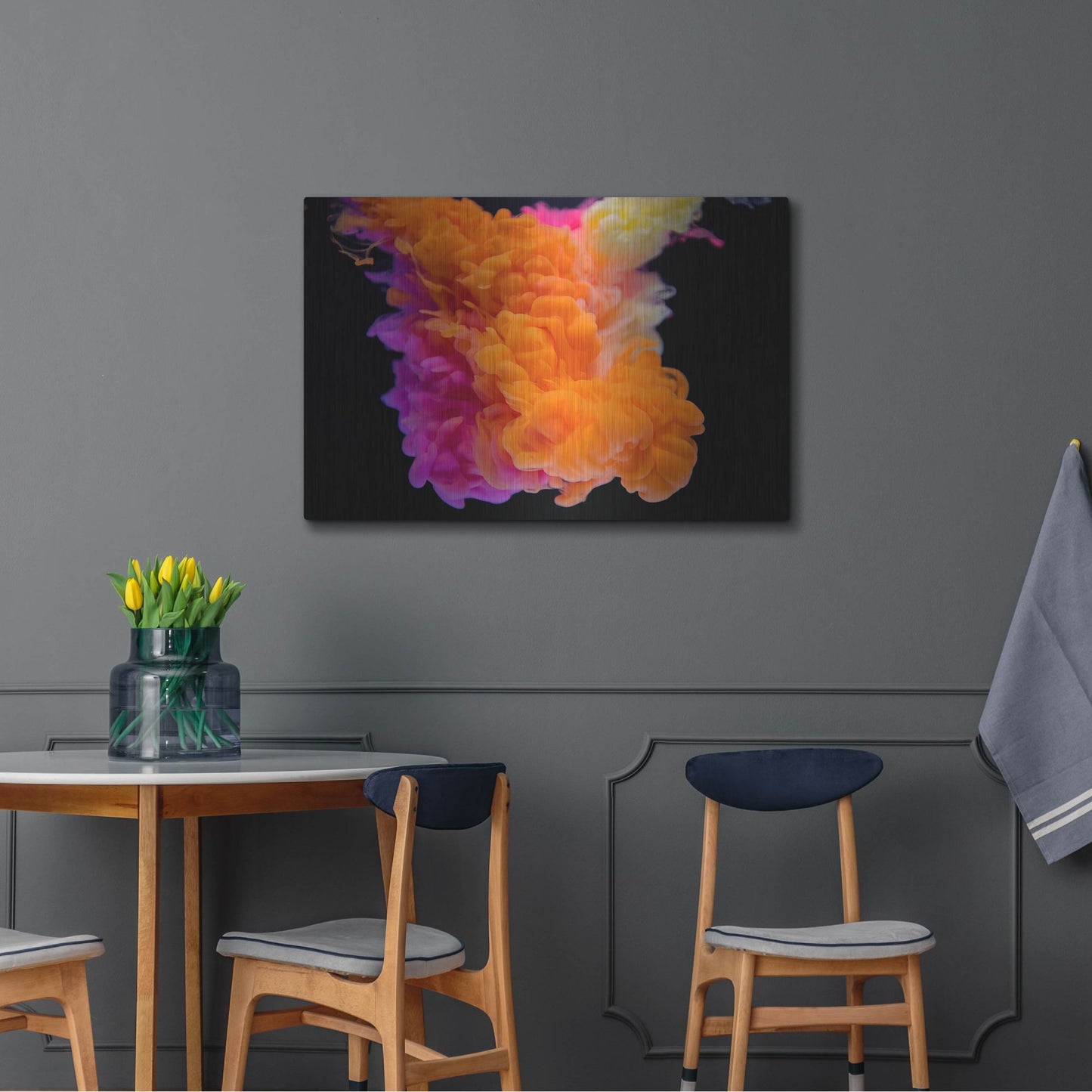 Luxe Metal Art 'Orange Burst' by Luxe Portfolio, Metal Wall Art,36x24