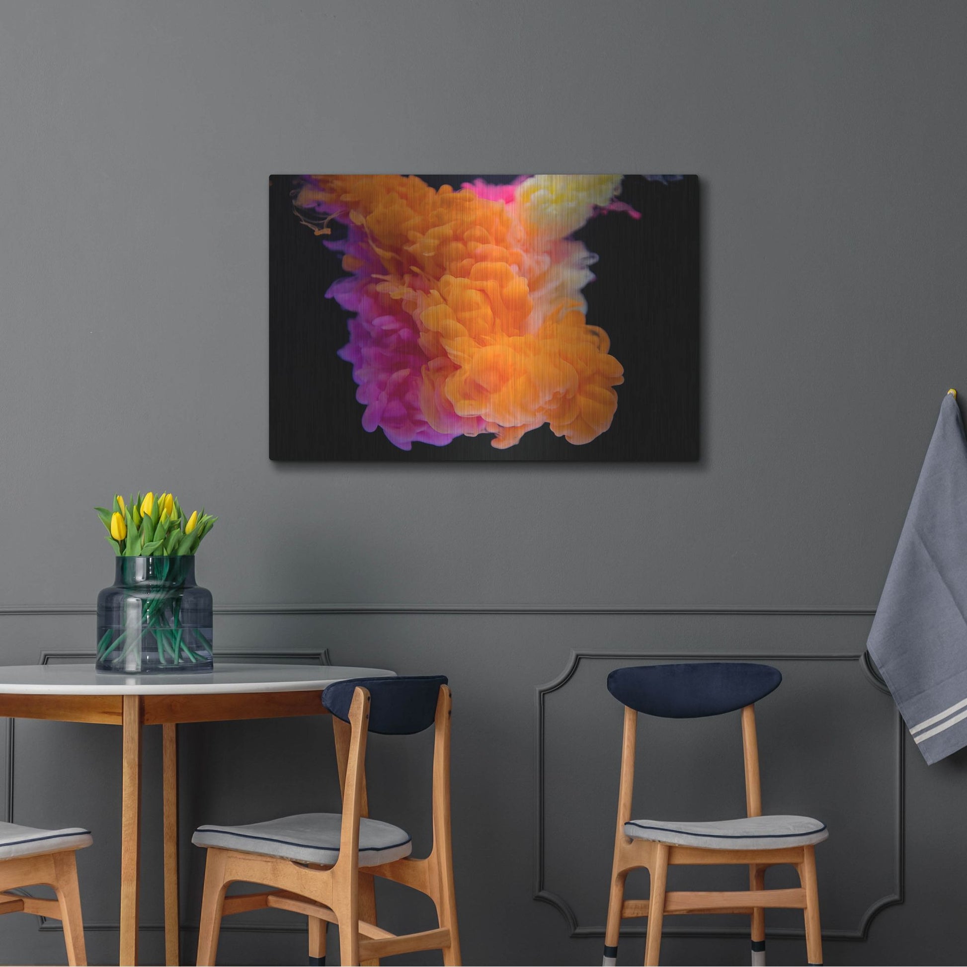 Luxe Metal Art 'Orange Burst' by Luxe Portfolio, Metal Wall Art,36x24